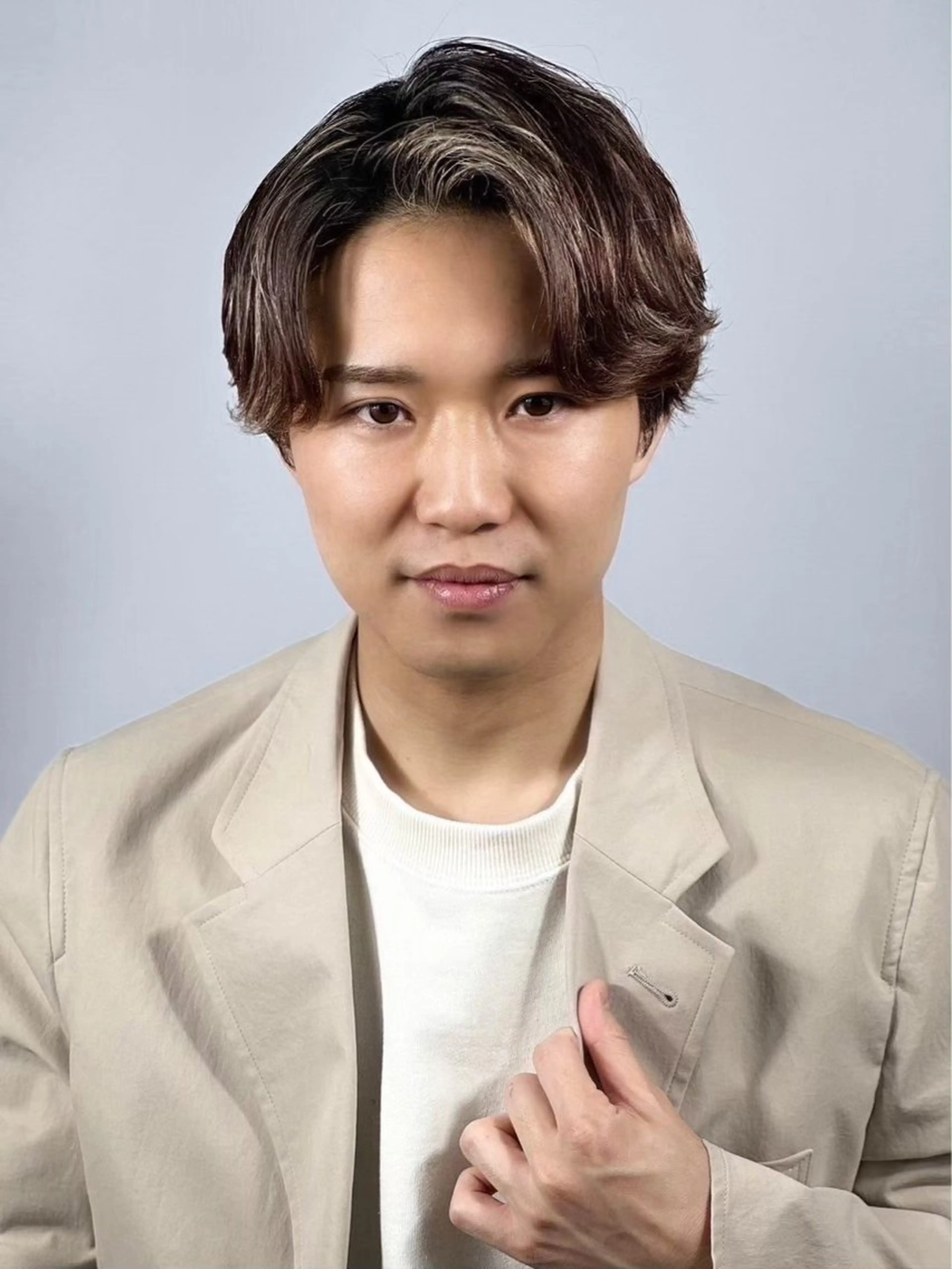 ミディアム パーマ ヘアアレンジ メンズ プレミアムバーバー新宿店所属・⚡️メンズ特化⚡️ 倉林 隼大のヘアスタイル