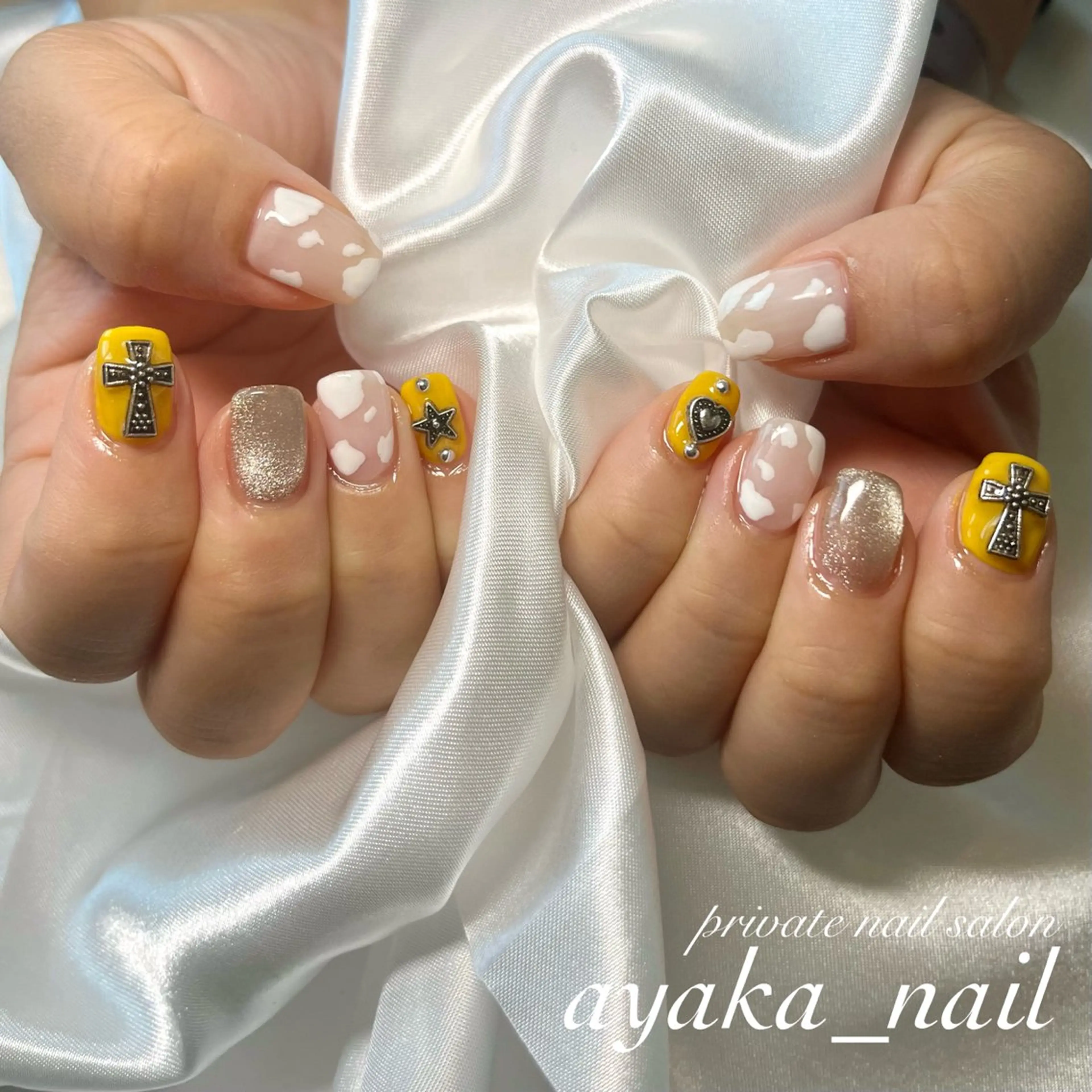 ネイル 黄色 aya ssのネイルデザイン