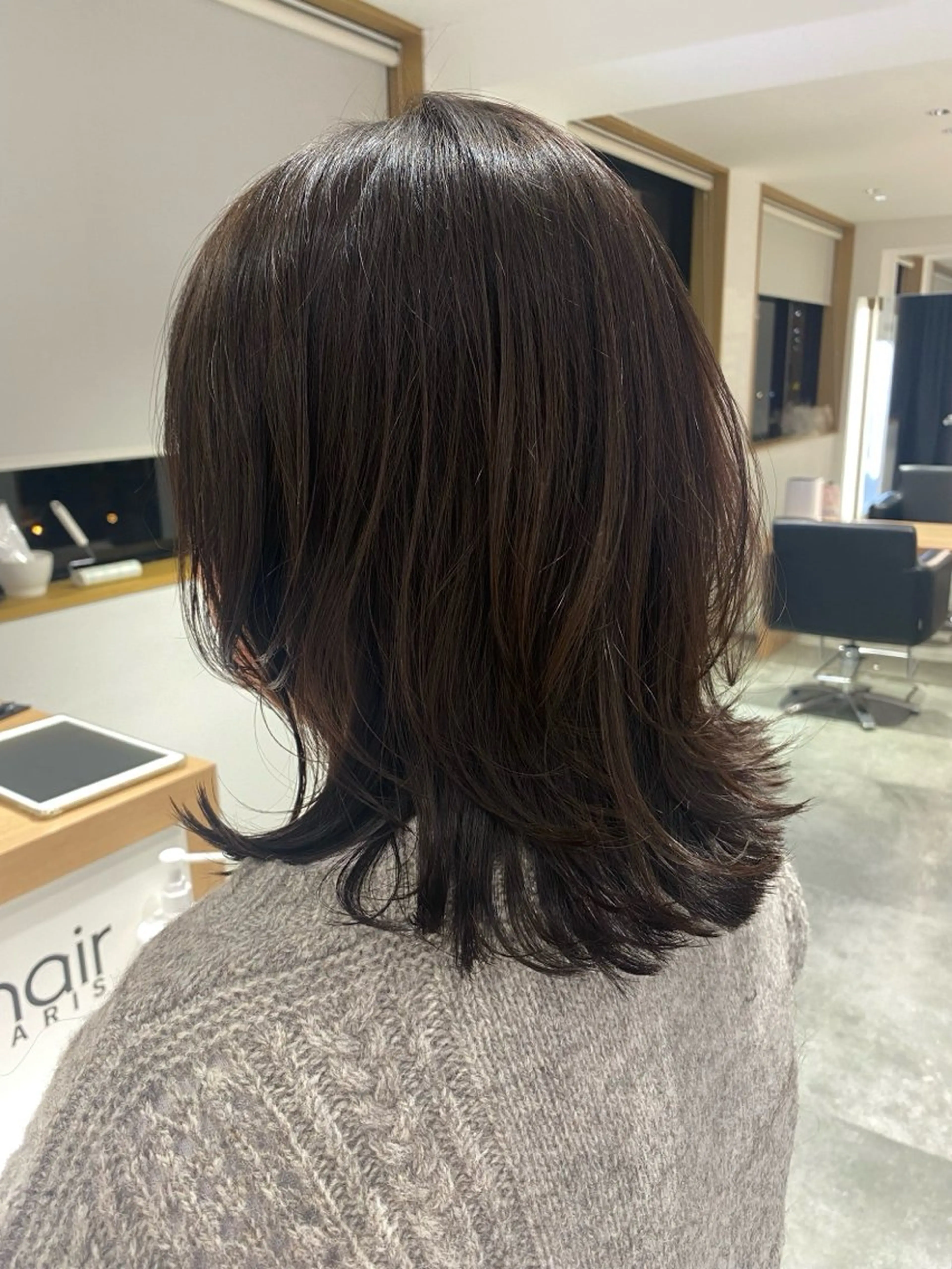 ミディアム カラー ヘアカラー 菊池 優貴乃のヘアスタイル