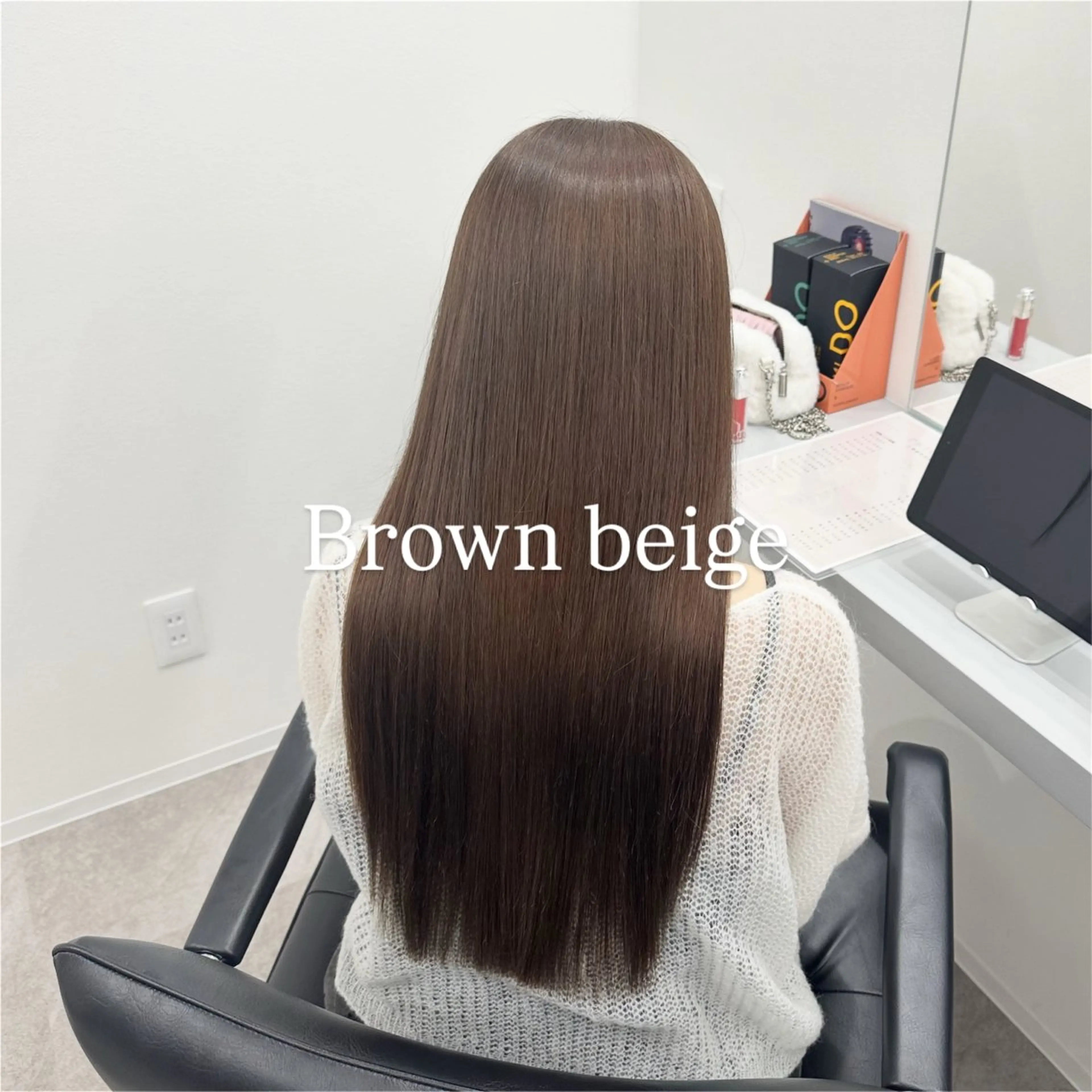 ロング カラー ベージュカラー ブリーチ ブラウンカラー ブラウンベージュ 透明感カラー hair lab toiro wisteria所属・佐藤功真/ ブリーチなしカラーのヘアスタイル