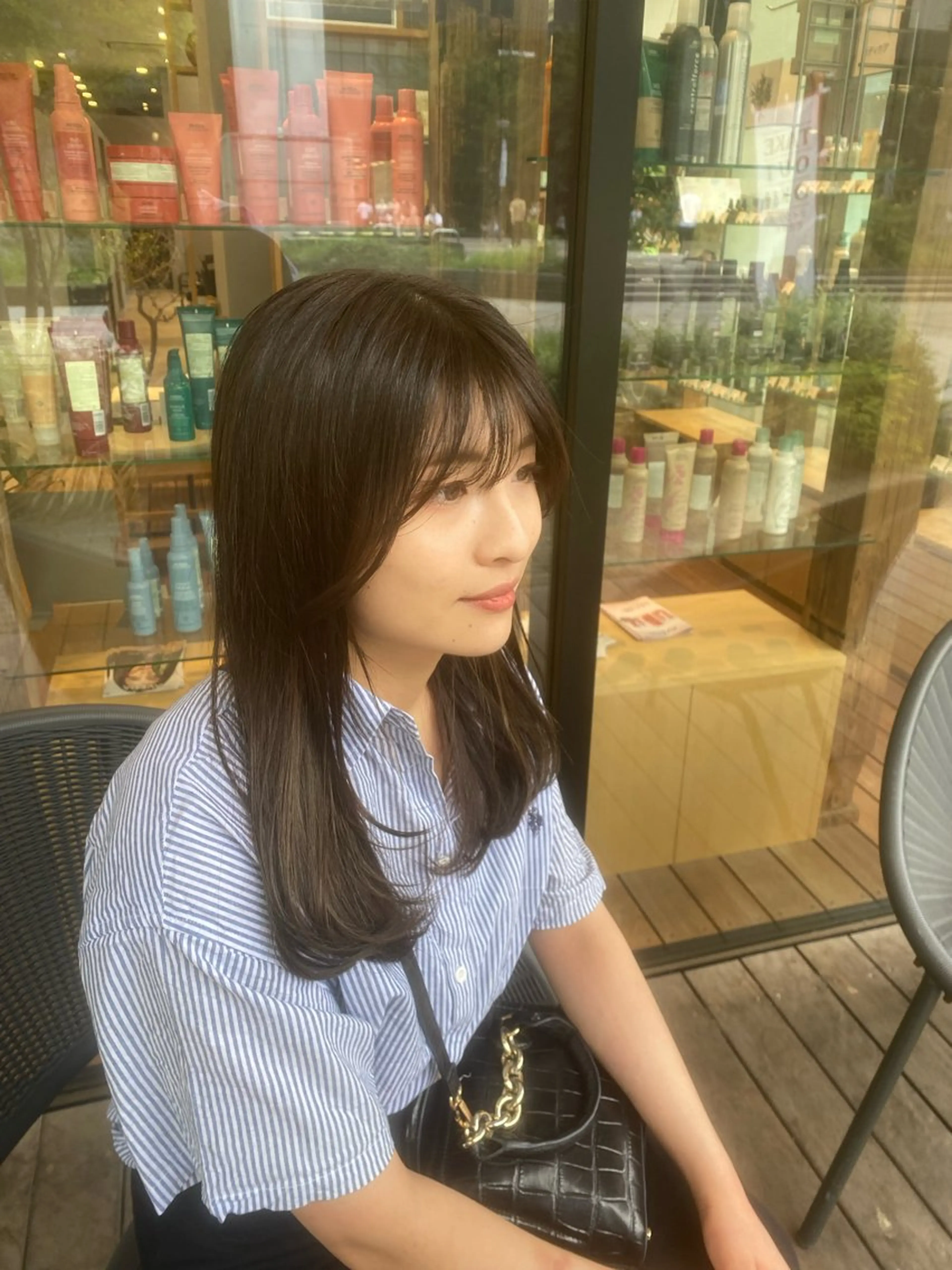 ミディアム カラー メンズ 加藤 愛実のヘアスタイル