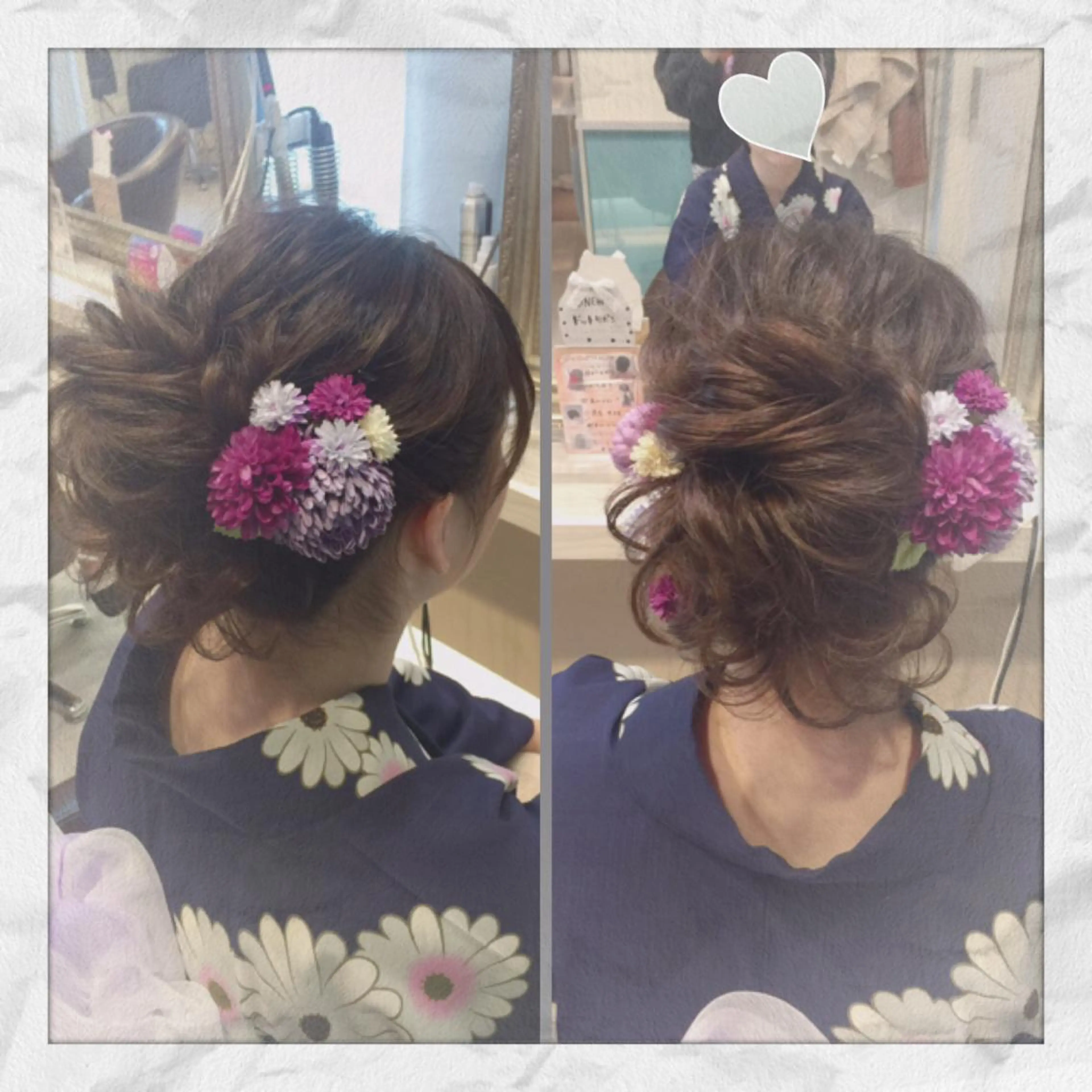セミロング 浴衣 ヘアセット/着付け 𓇼 松本 夏美𓇼のヘアスタイル