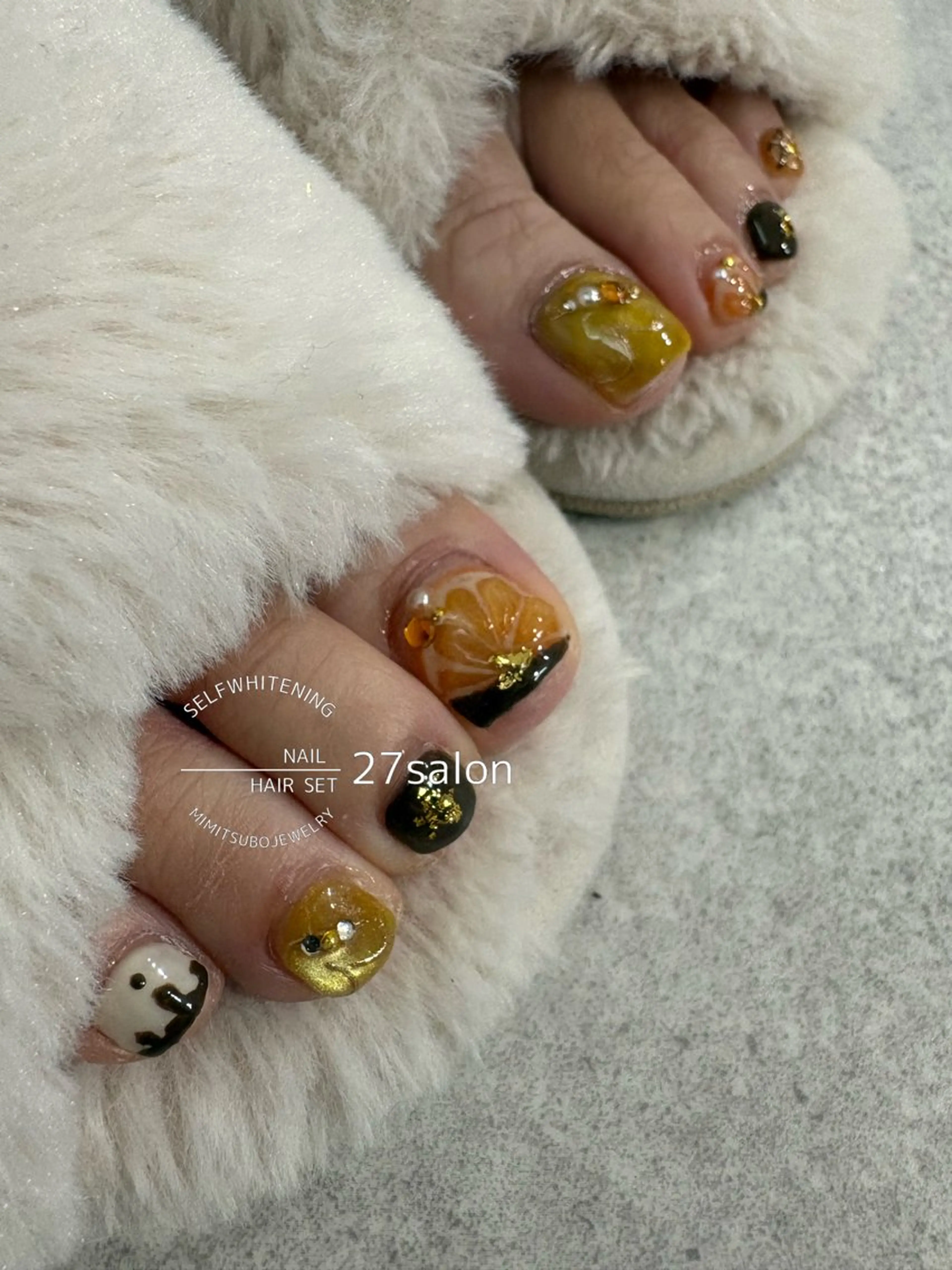 ネイル フットネイル バレンタイン フットネイル 27salon yuinaのネイルデザイン