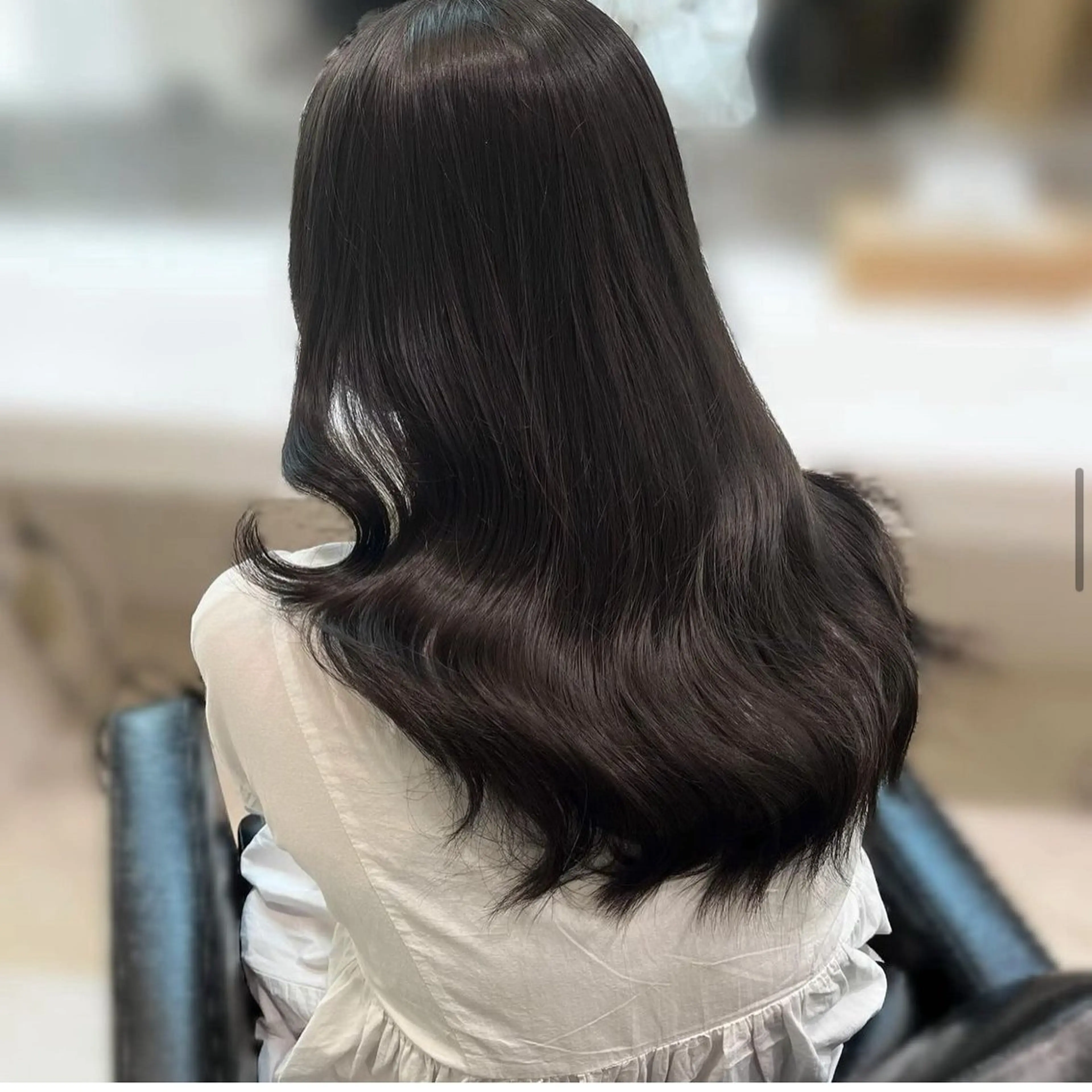 セミロング 濱川響太レディース カットモデルのヘアスタイル