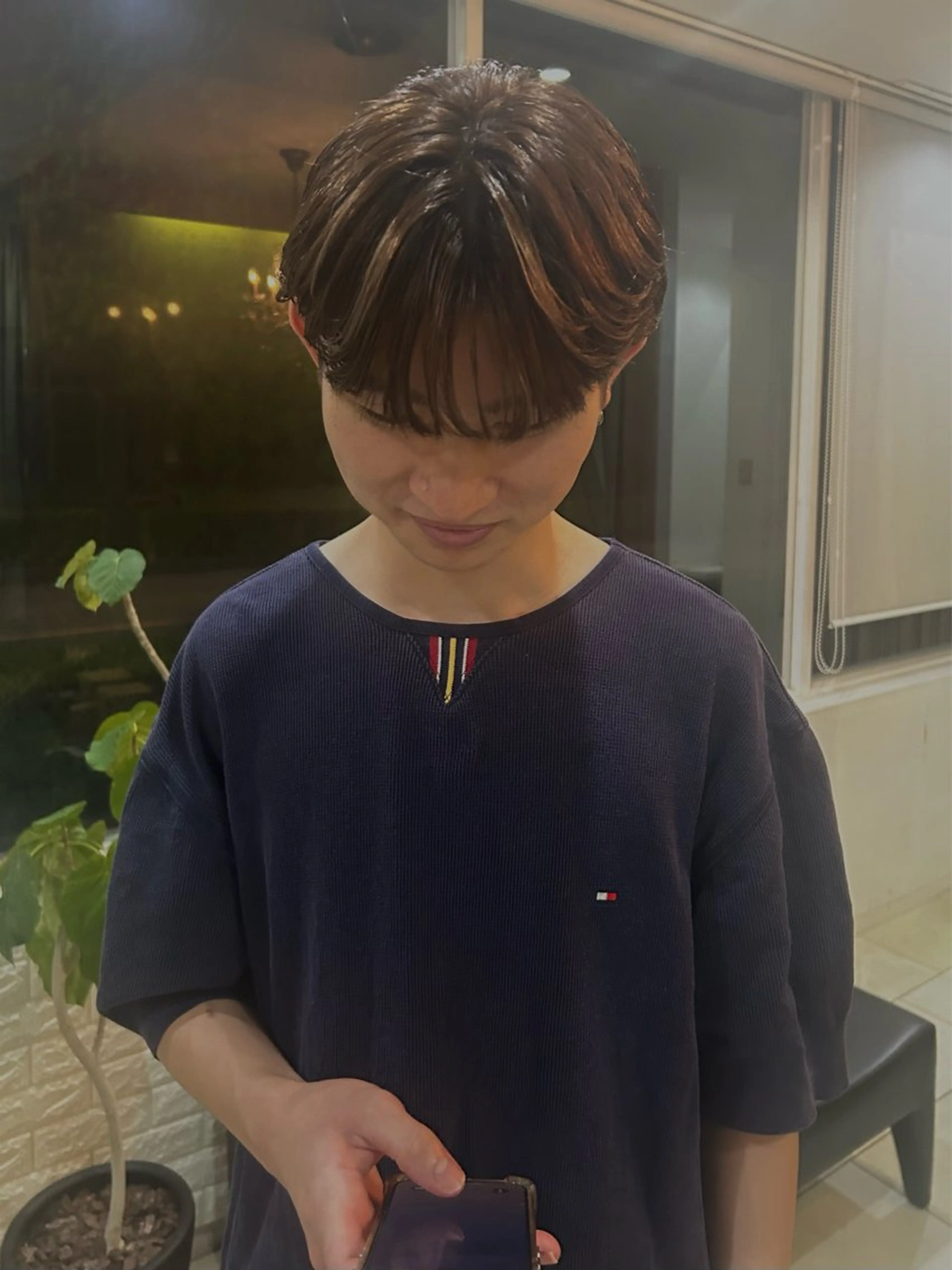 ショート カラー ヘアカラー 似合わせパーマ/ メンズパーマ/しゅうのヘアスタイル