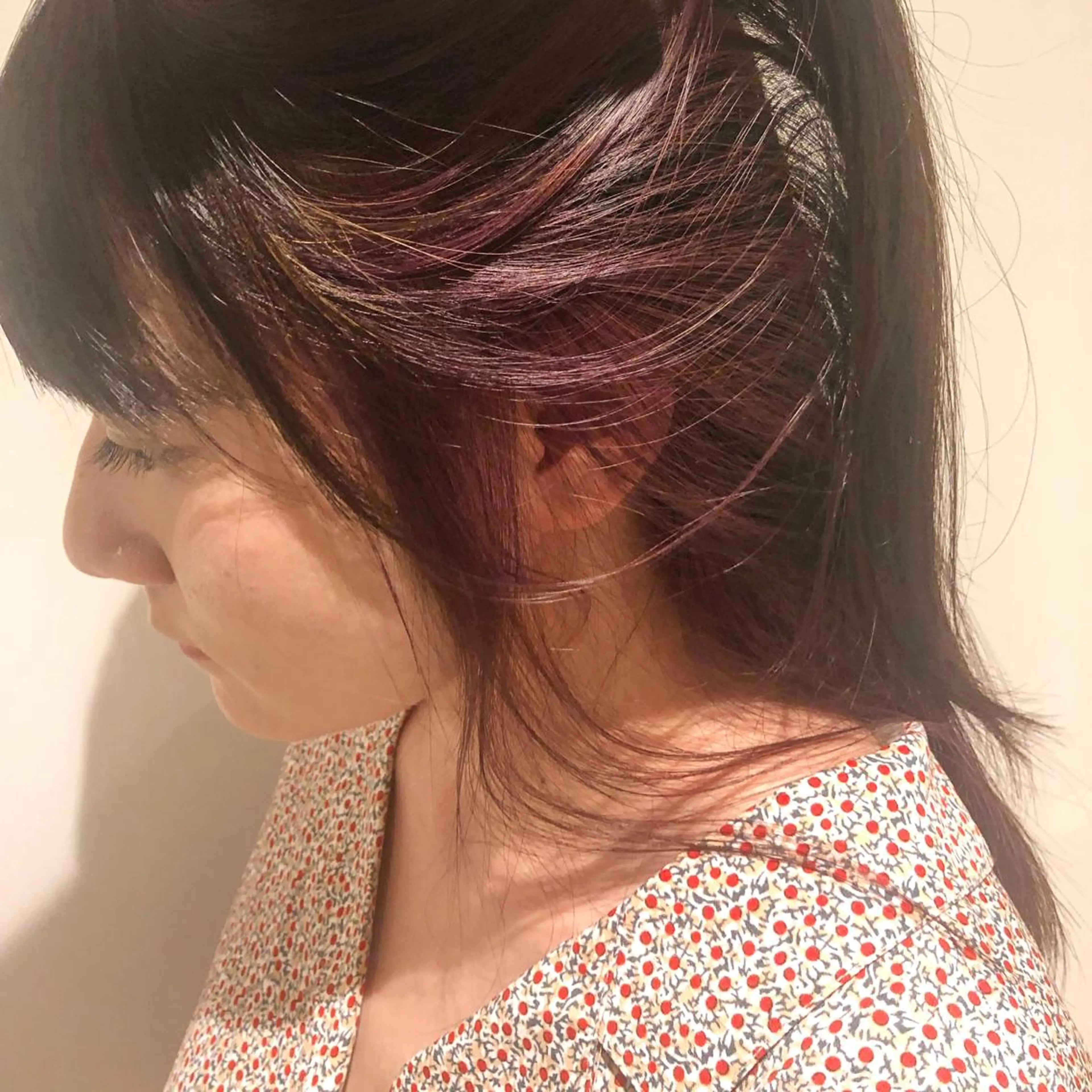 セミロング カラー インナーカラー ラベンダーカラー ラベンダーピンク ピンクカラー La   fith所属・坂口 功一郎のヘアスタイル