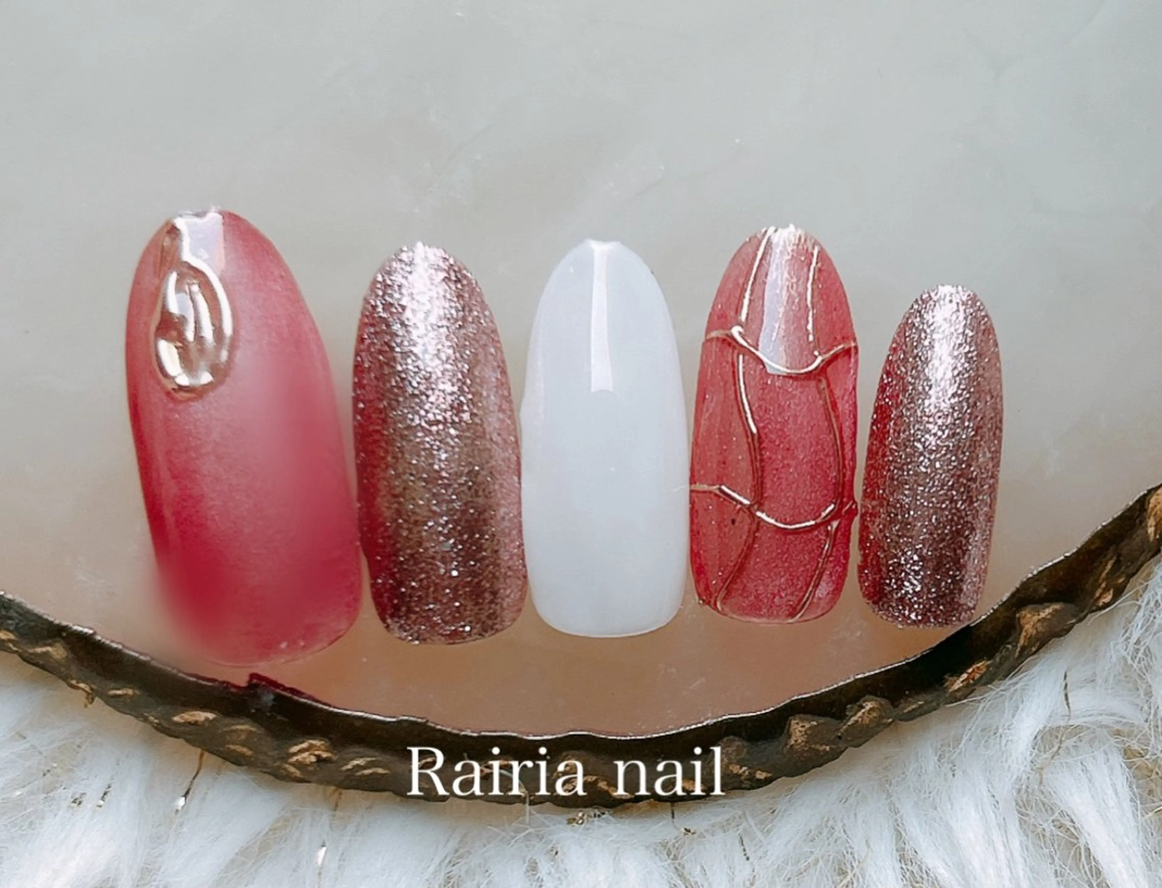 ネイル アートネイル ジェルネイル 持ち込み ニュアンスネイル パラジェル Rairia nail本八幡店のネイルデザイン