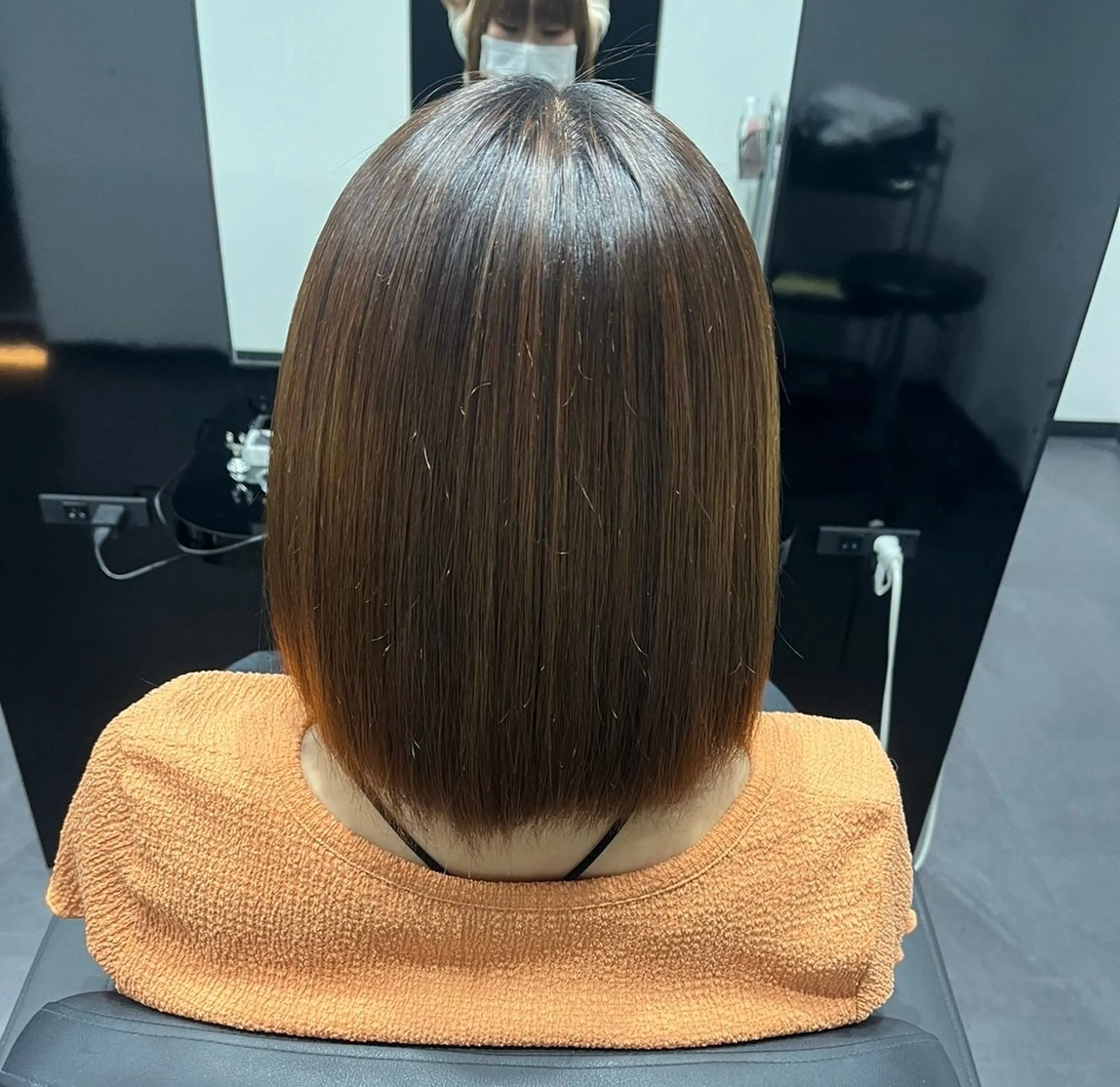 ミディアム 縮毛矯正 福島 菜摘のヘアスタイル