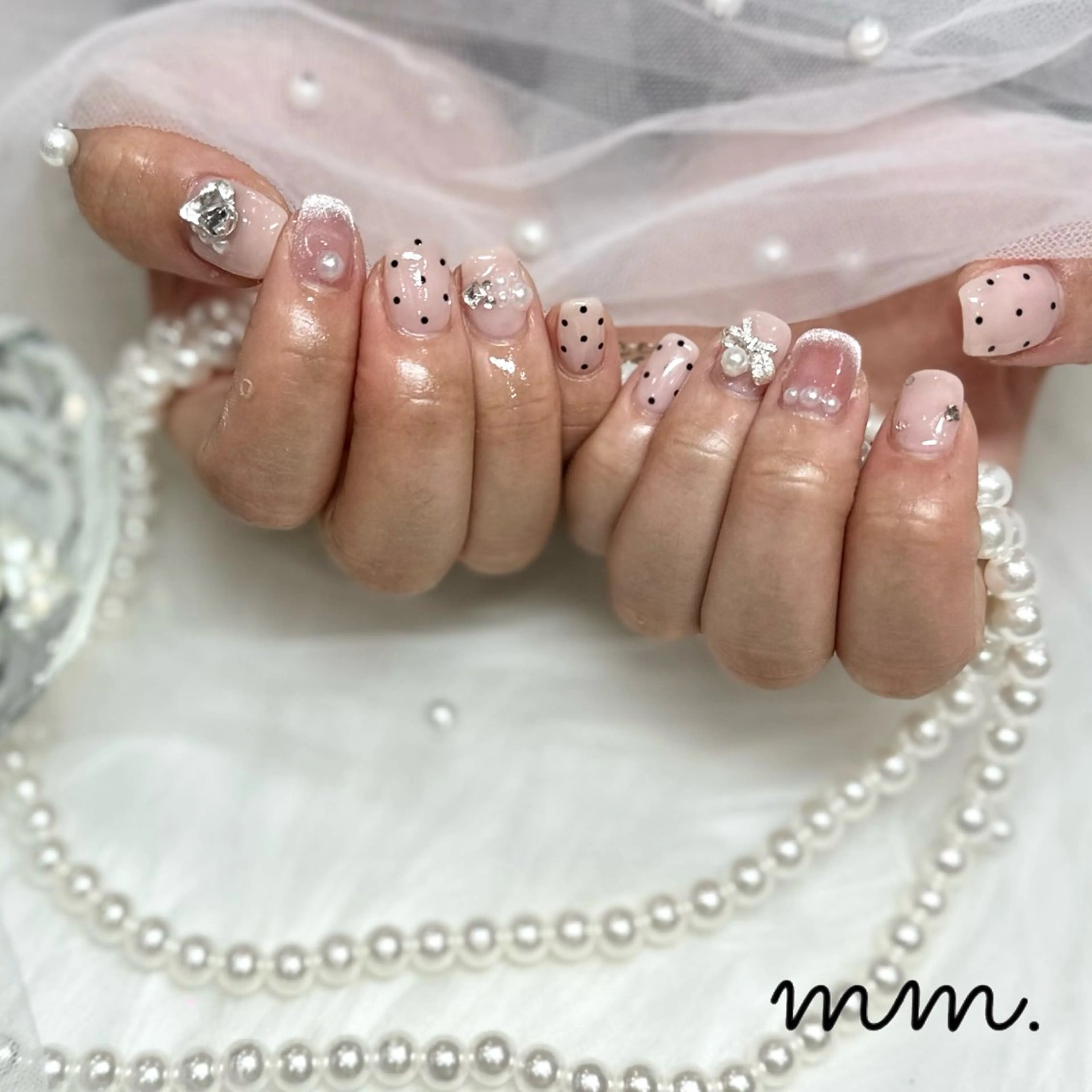 ネイル ハンドネイル 🩷🩵mm.大宮 Riyo🧸🩵🩷のネイルデザイン