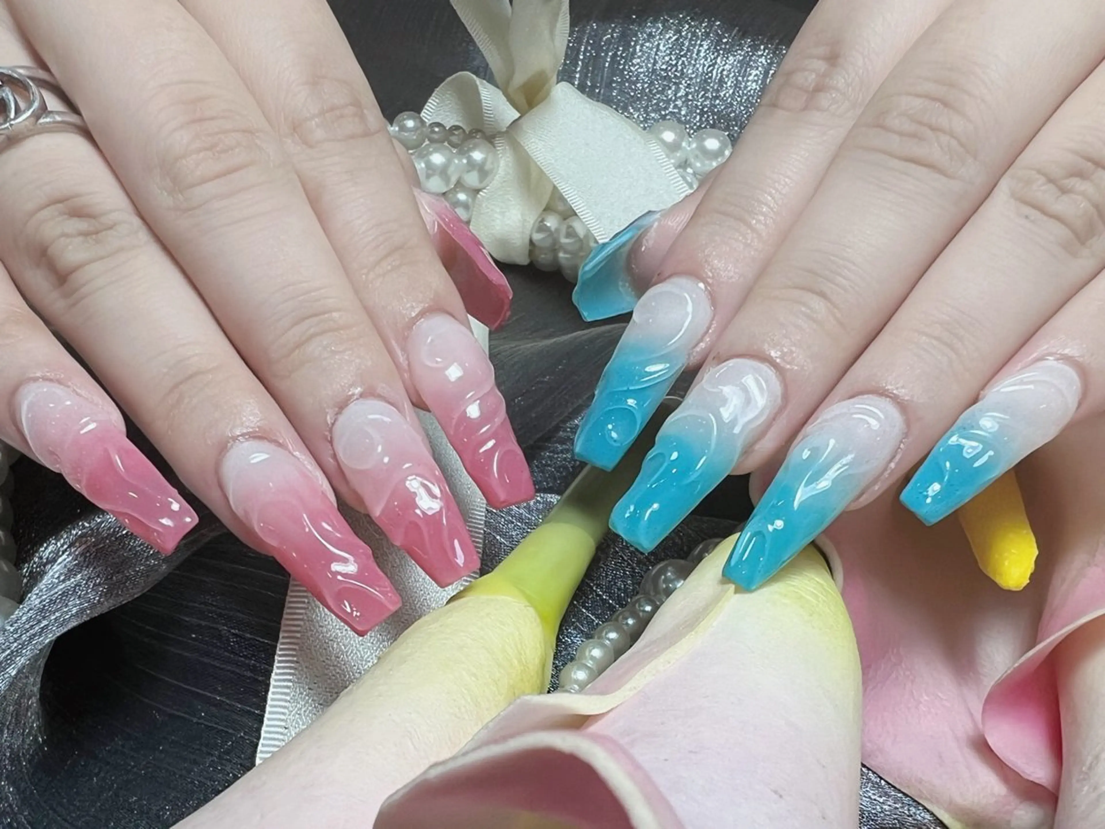 ネイル 持ち込み スカルプネイル mo moのネイルデザイン