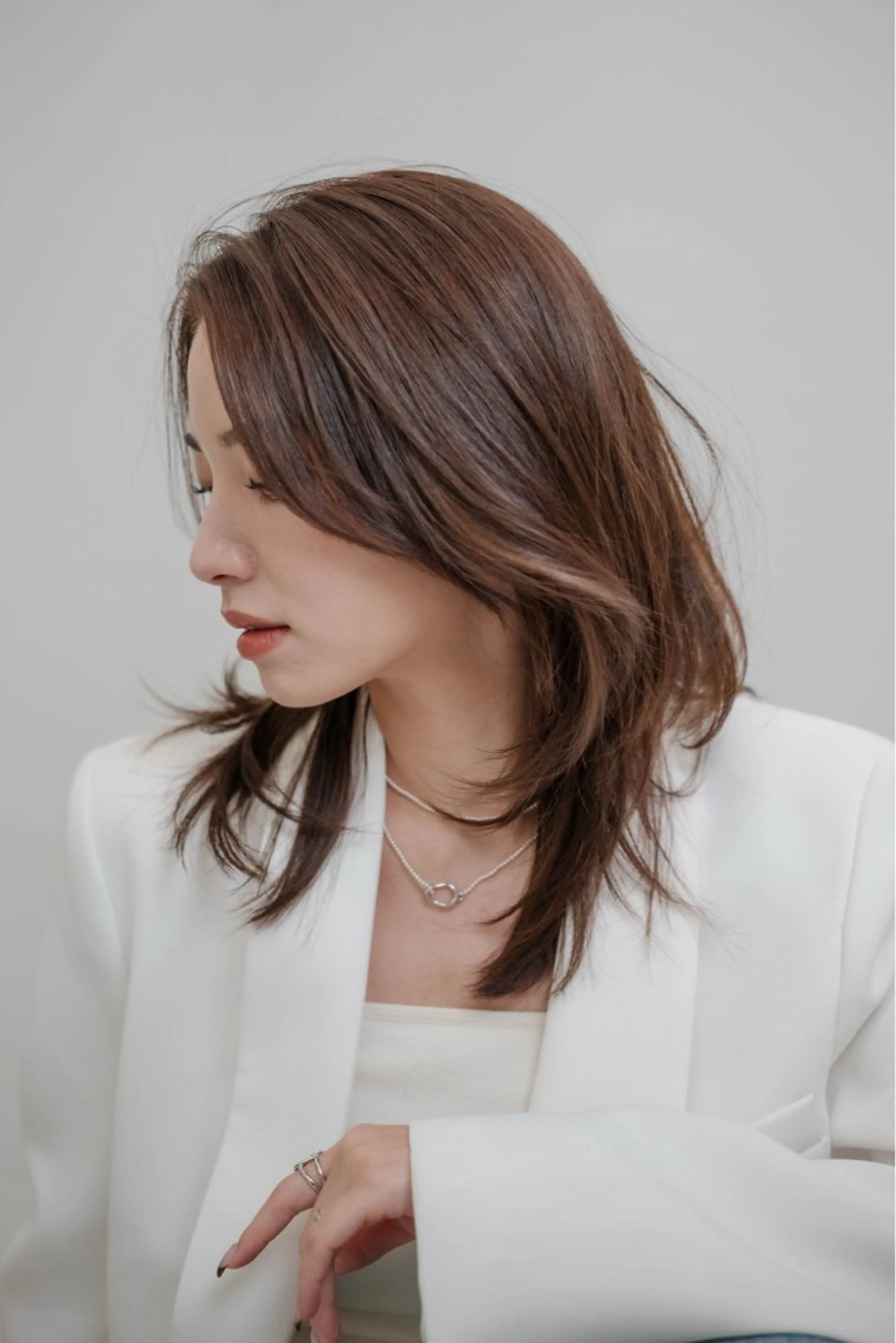 ミディアム COA銀座所属・ミディアムレイヤー 募集中/村上廉のヘアスタイル