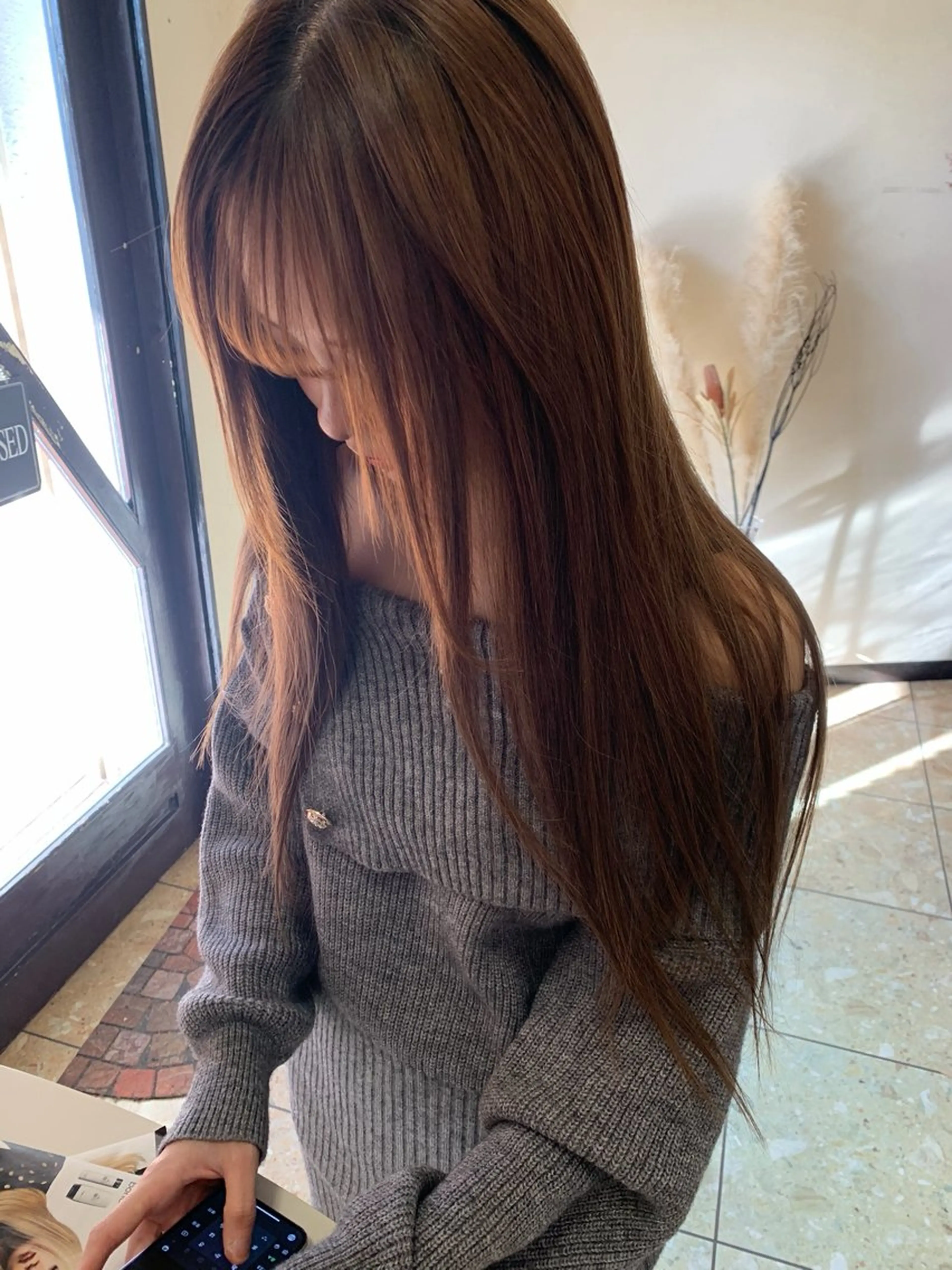 カラー＋シールエクステ100%高級人毛80本の写真