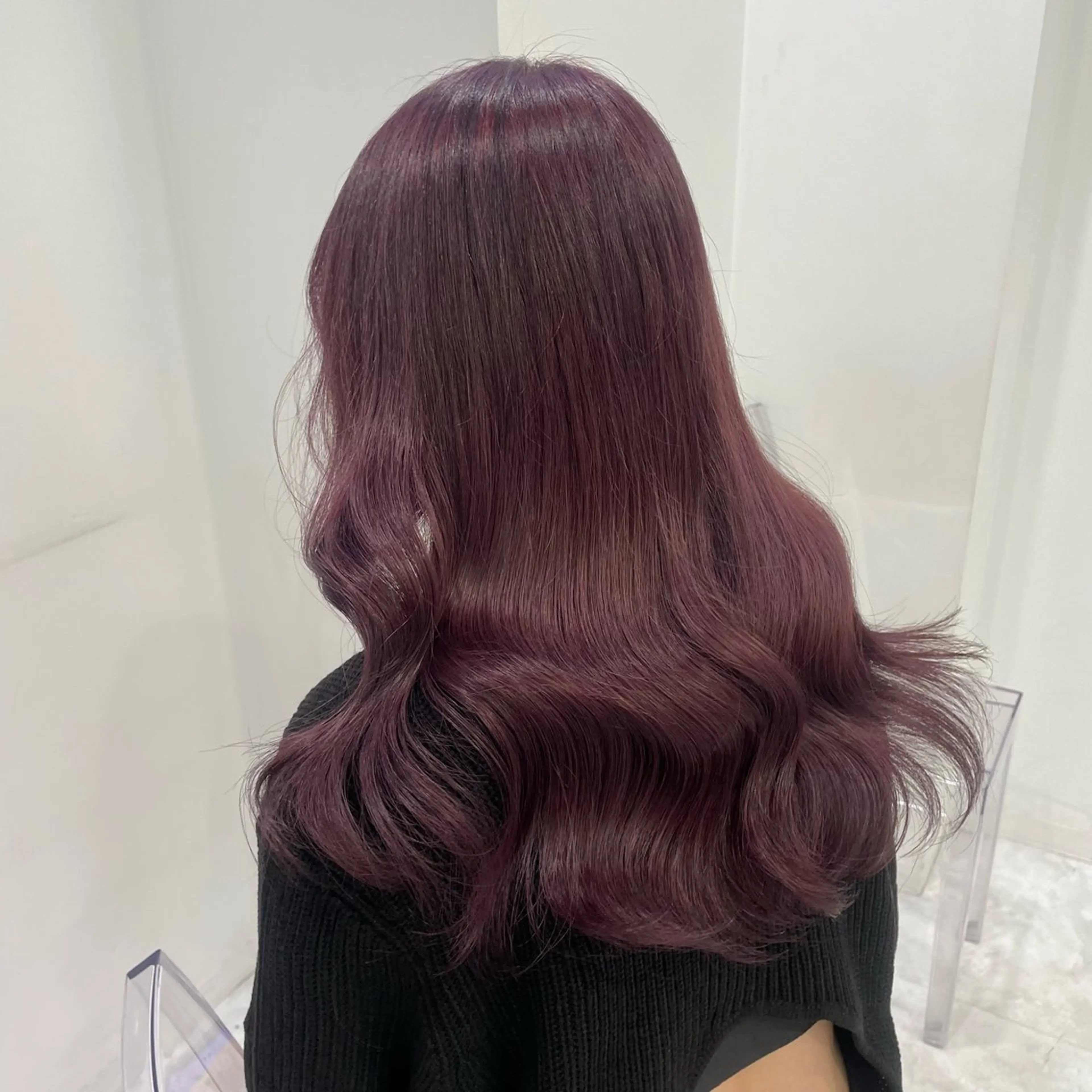 ロング カラー ヘアアレンジ ケアカラー ロング ヘアカラー ヘッドスパ ヘアセット 中韓🇰🇷暖色/ ワインレッド/らいるのヘアスタイル