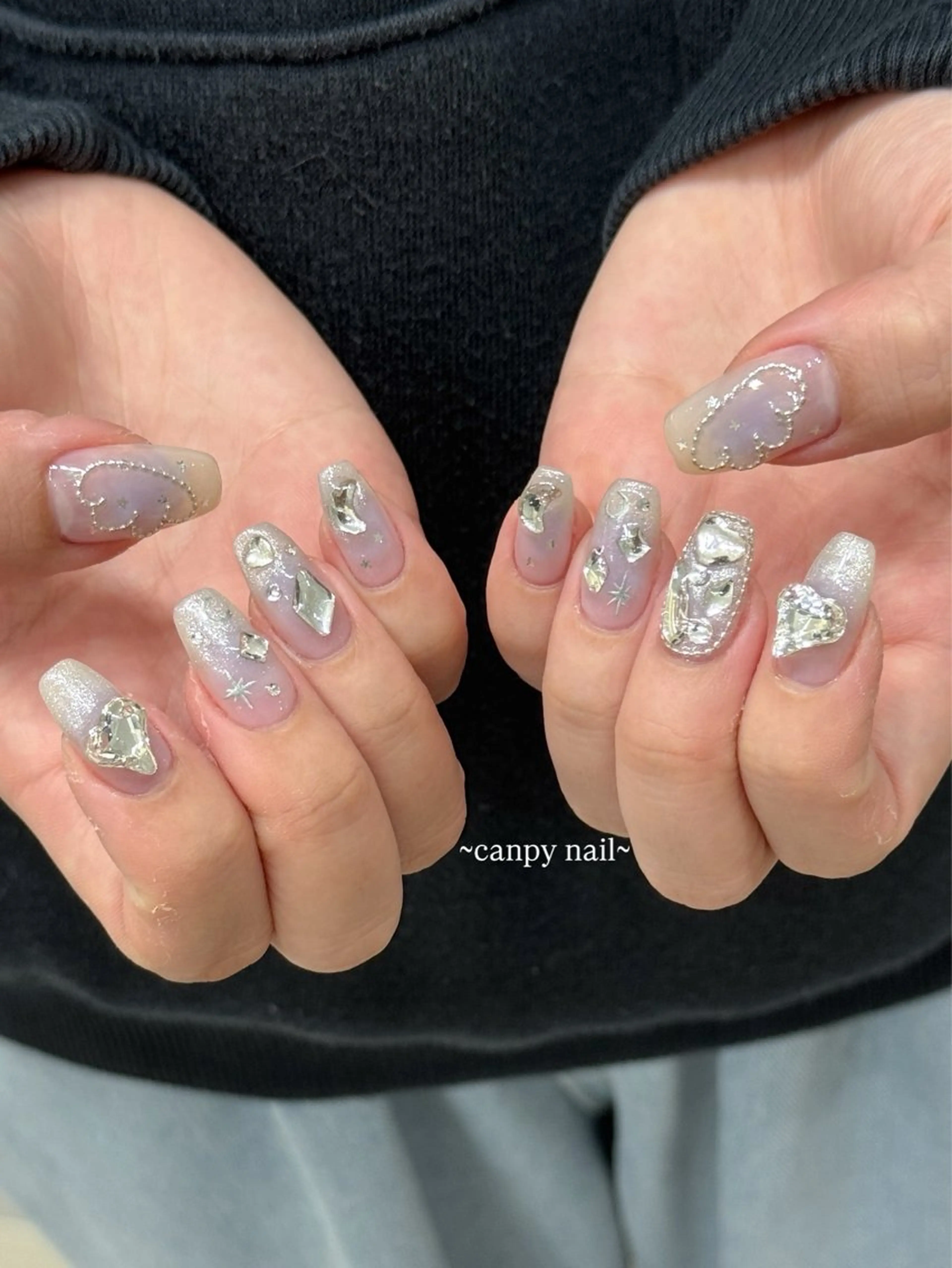 ネイル ハンドネイル 韓国ネイル/ワンホン ネイル🎀表参道3分のネイルデザイン