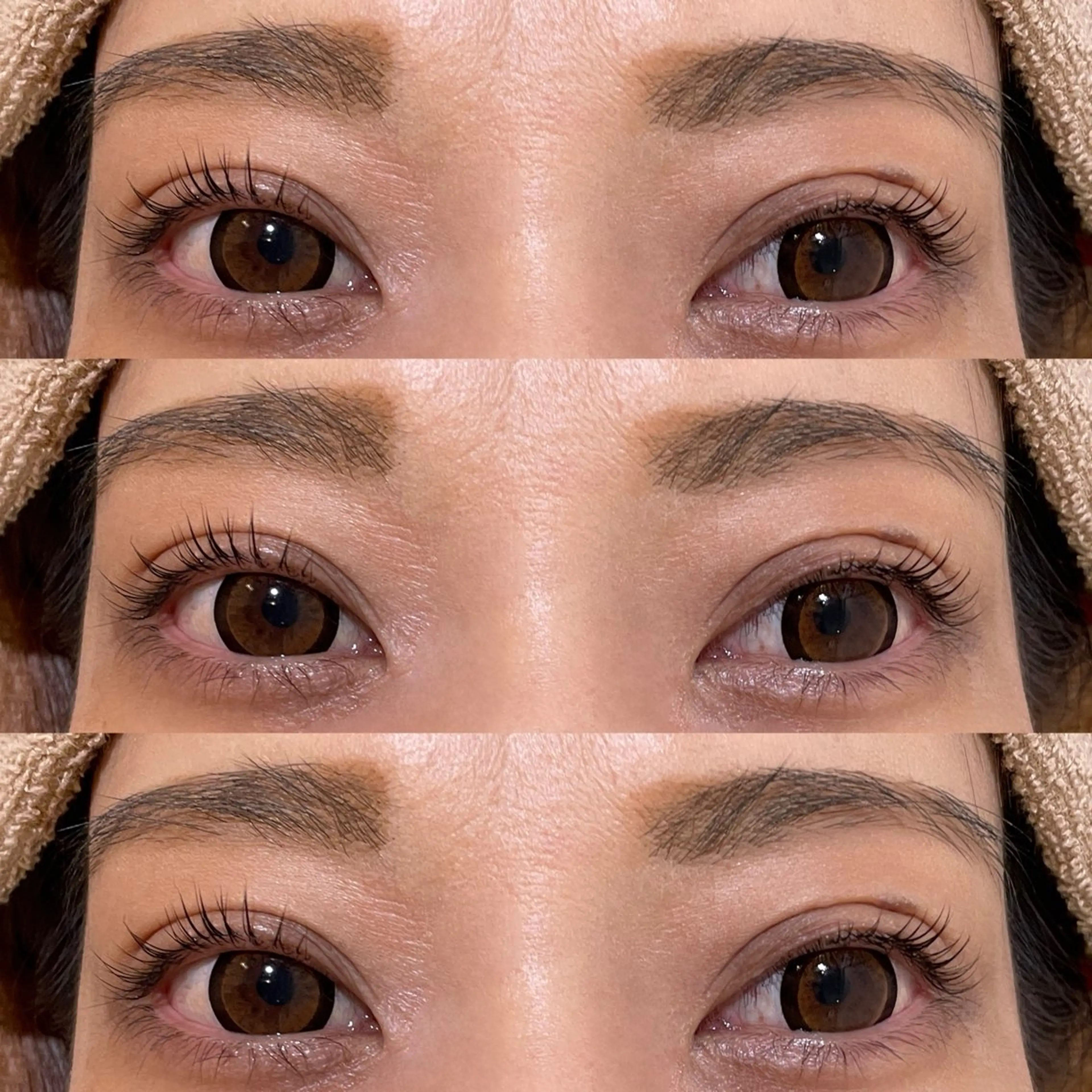 マツエク・マツパ レイヤー/顔周り/透 明感カラー/うる艶のヘアスタイル