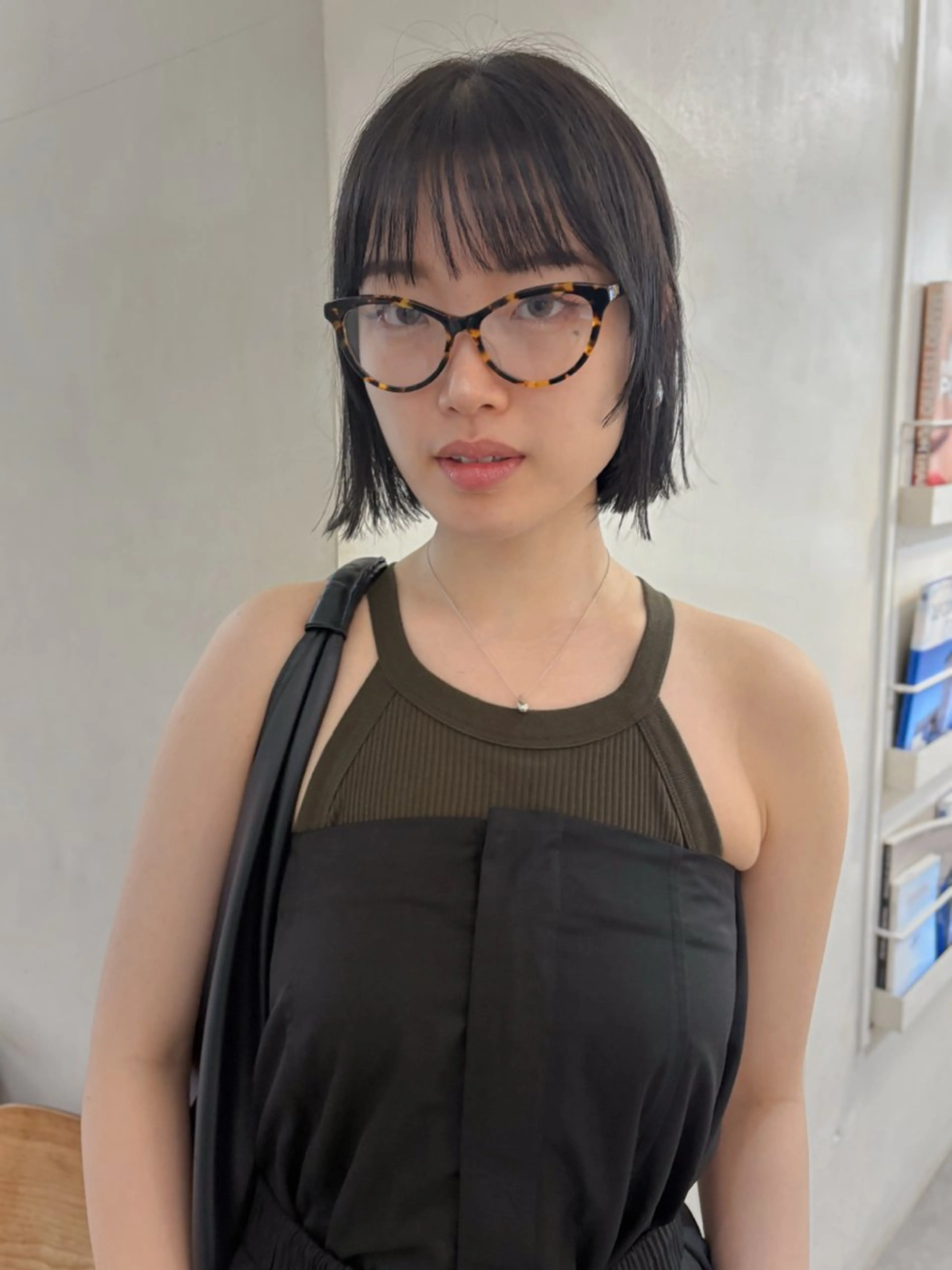 ショート ボブ レイヤー×ブリーチ/ パーマ/ﾘｭｳﾄのヘアスタイル