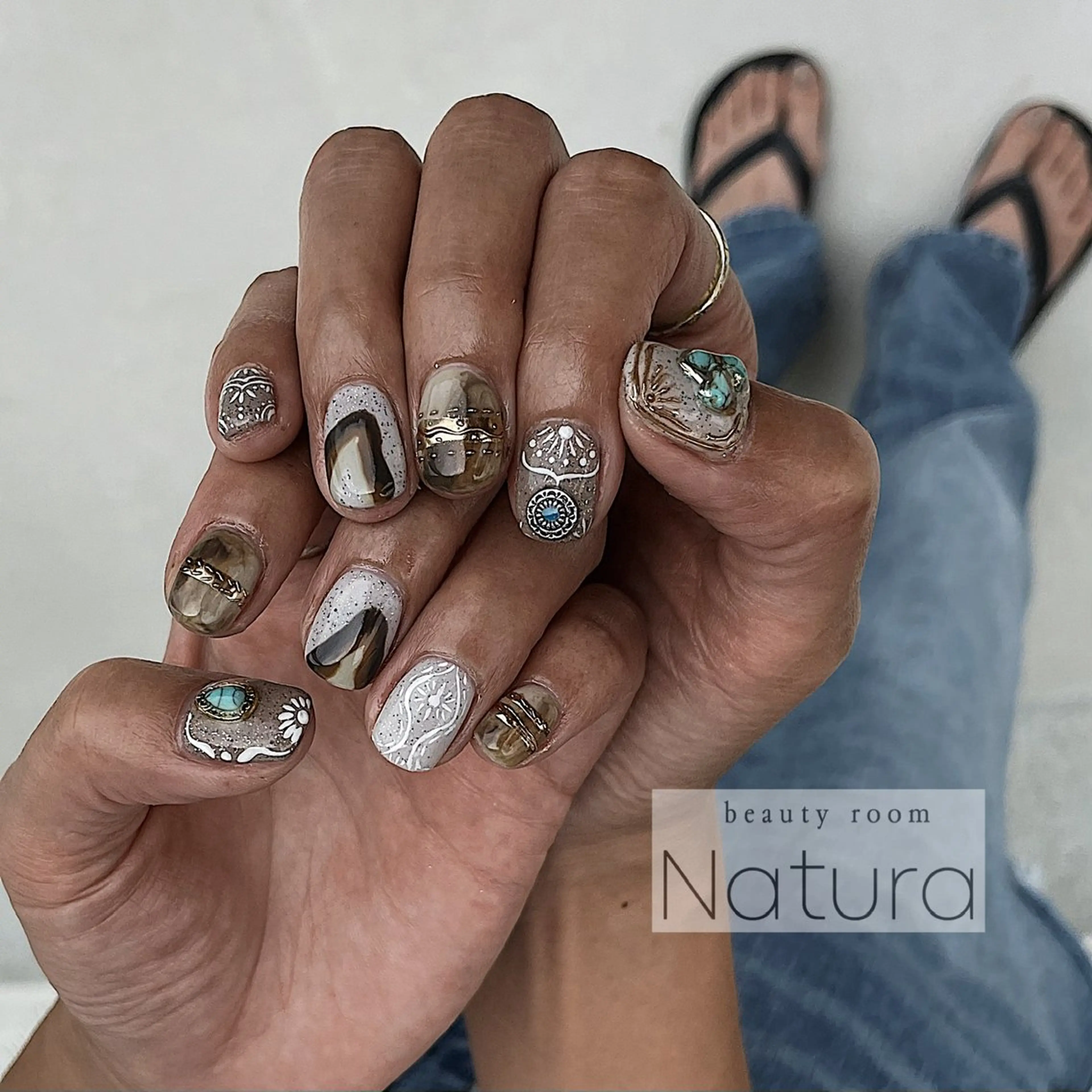 ネイル 持ち込み ハンドネイル beautyroom Naturaのネイルデザイン