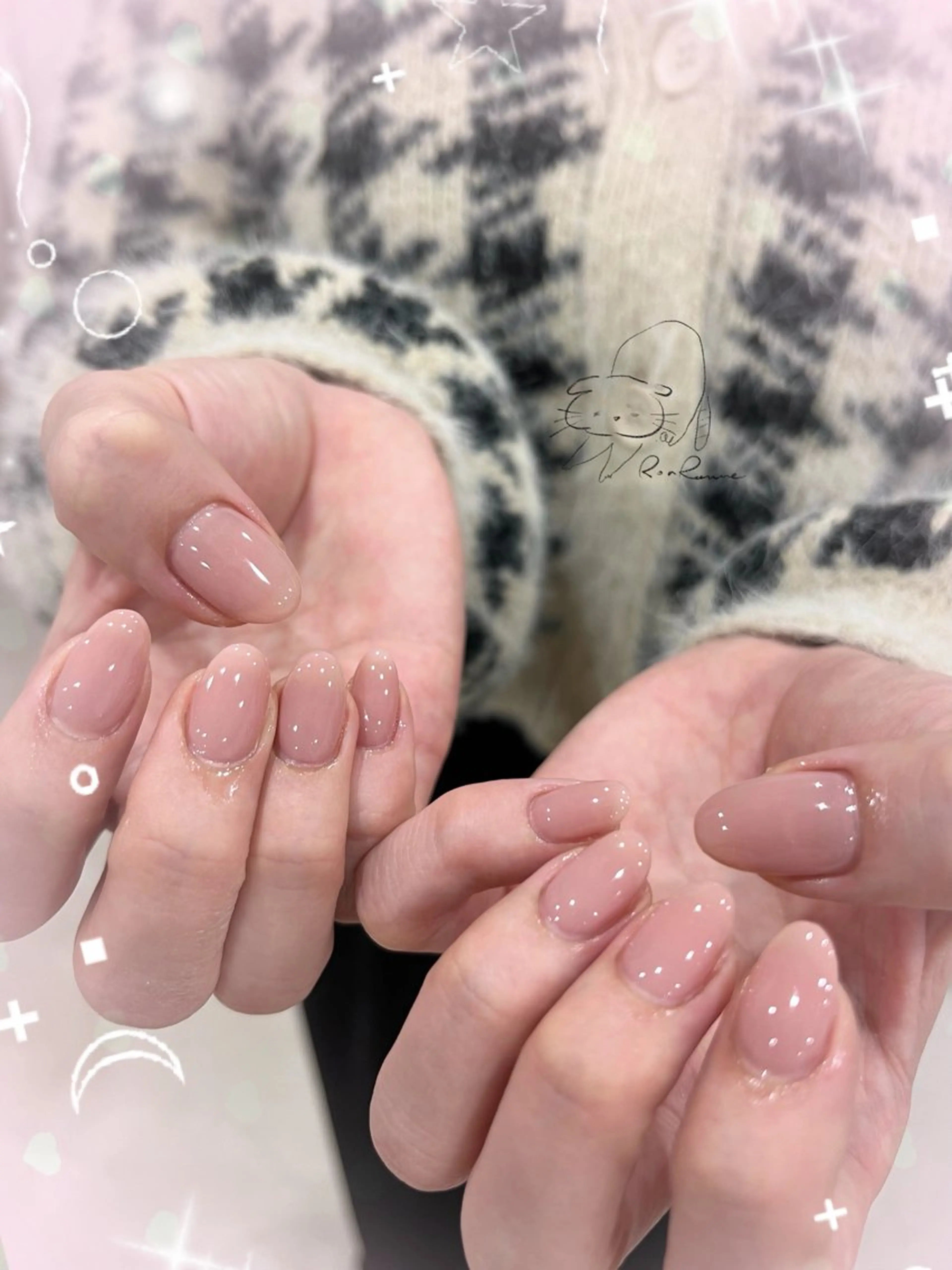 ネイル オーロラネイル 長さ出し フレンチネイル ジェルネイル ミラーネイル ハンドネイル Cho Artネイル所属・ronronne .のネイルデザイン