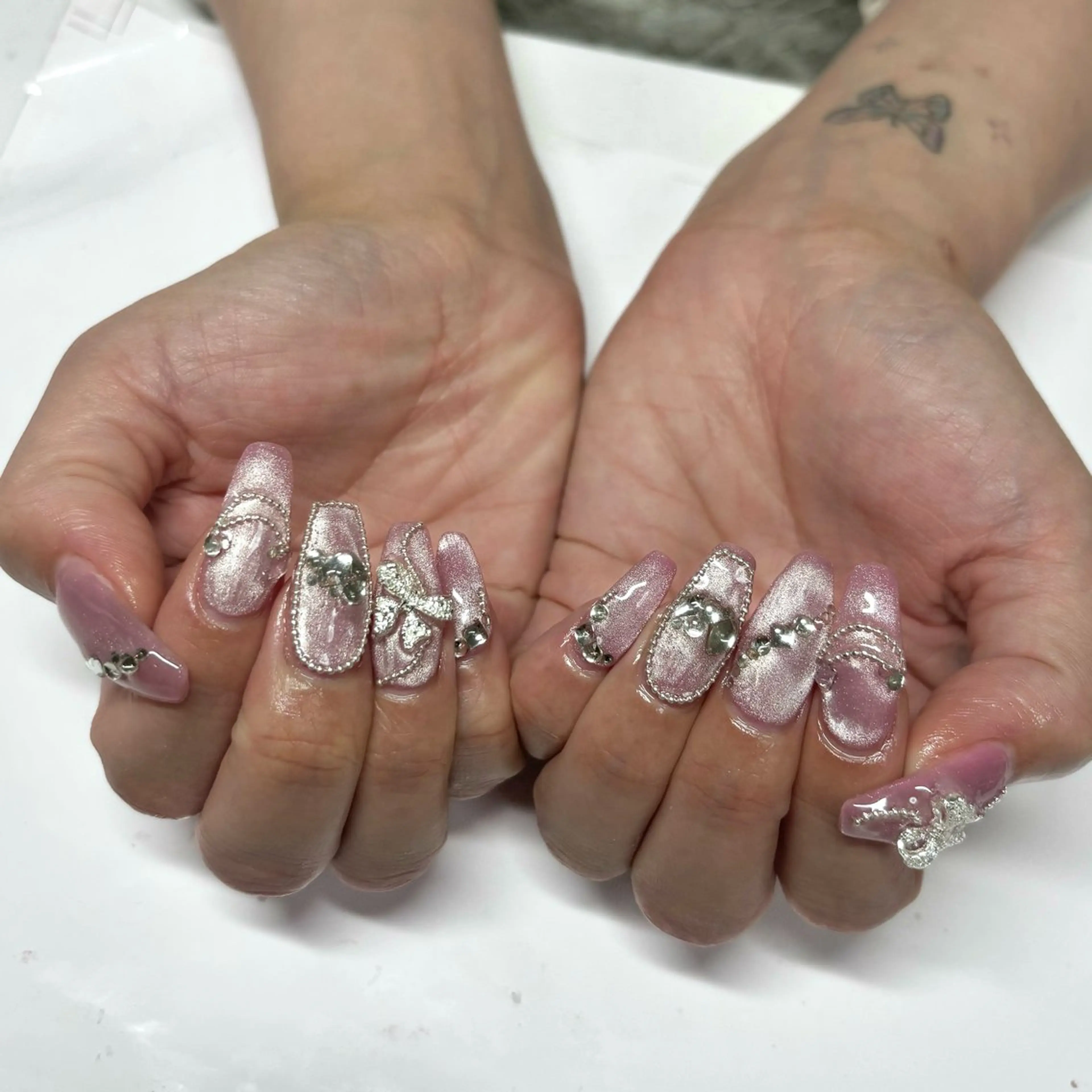 ハンドジェルネイル➕スカルプ10本(アート・ストーン10粒まで込み) ※オフありの写真