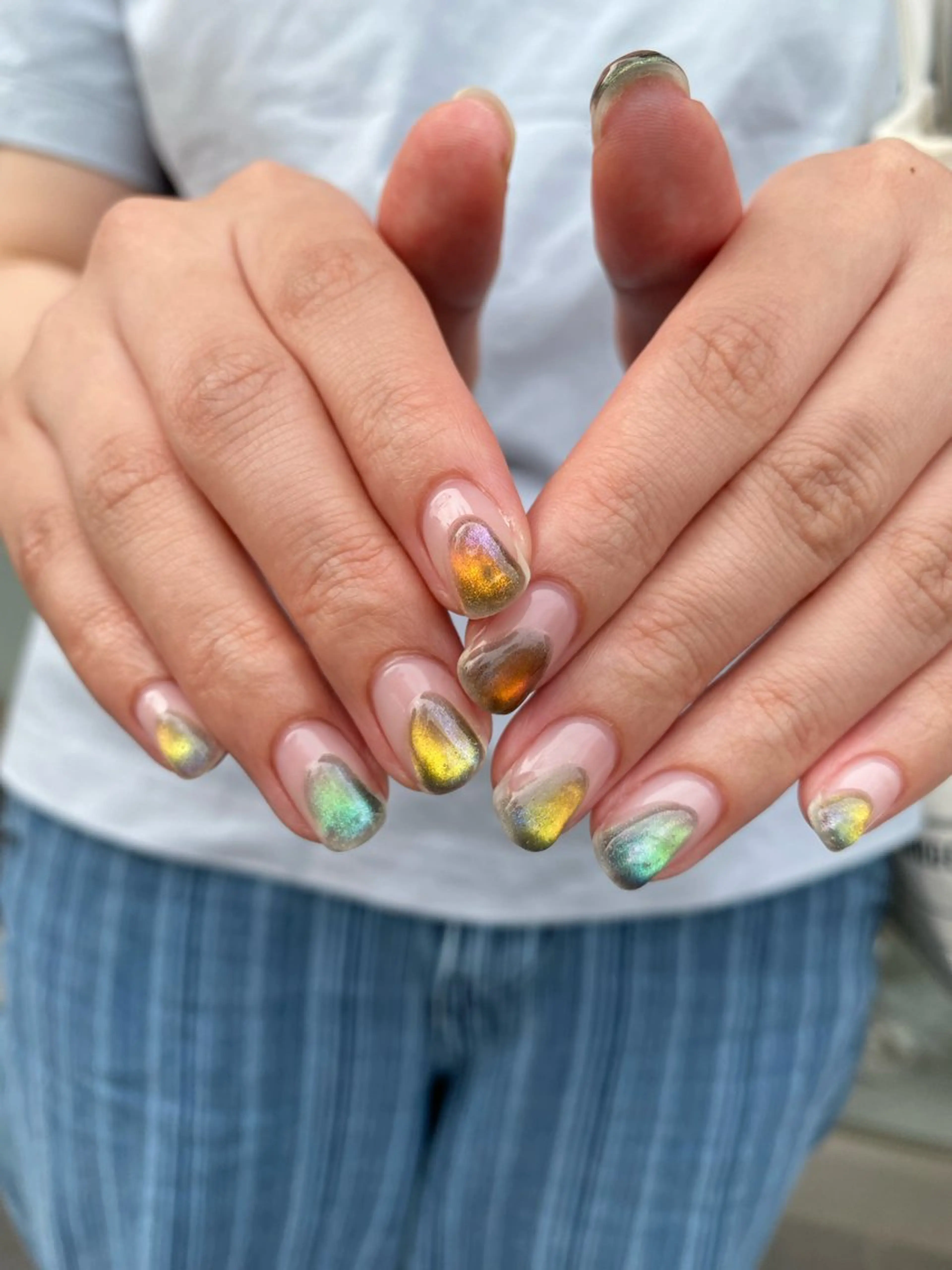 ネイル ジェルネイル マグネットネイル ニュアンスネイル ワンカラーネイル パラジェル ハンドネイル 草加ニュアンスネイル 🌚hersのネイルデザイン