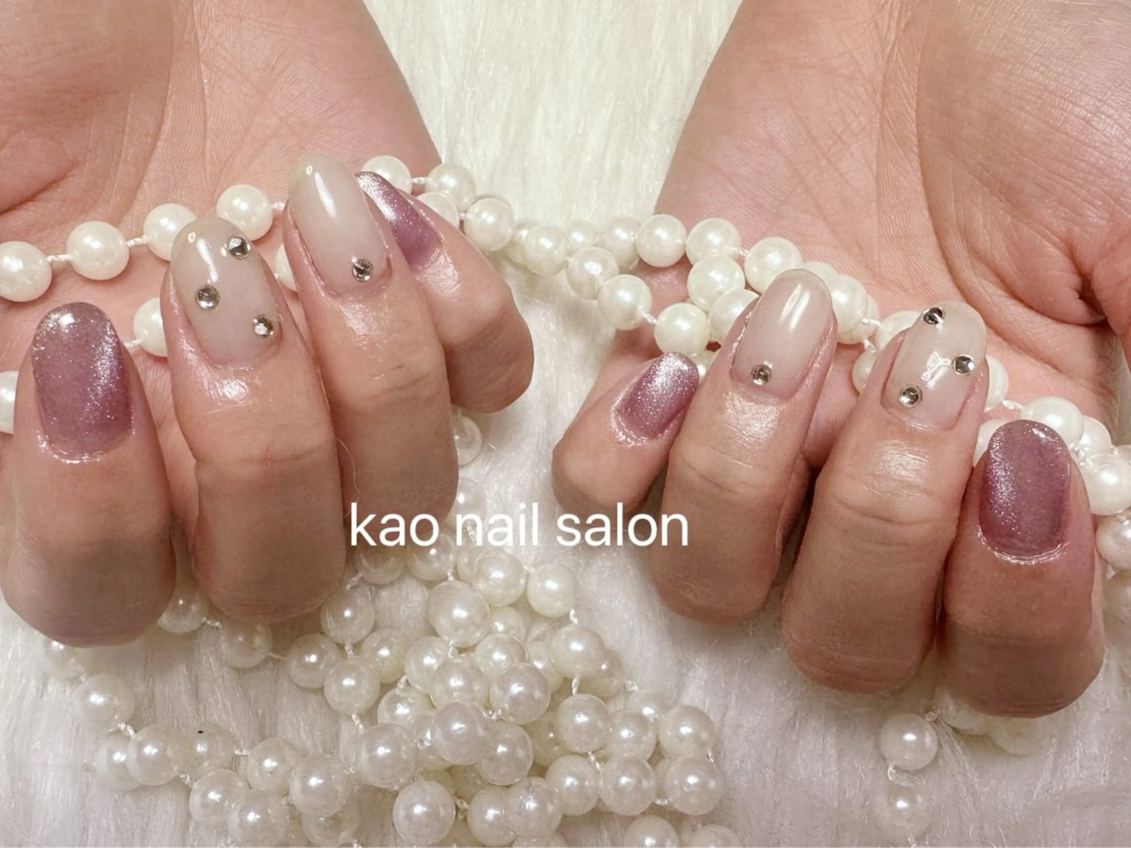 ネイル ハンドネイル kao nail マグネット/長さだしのネイルデザイン