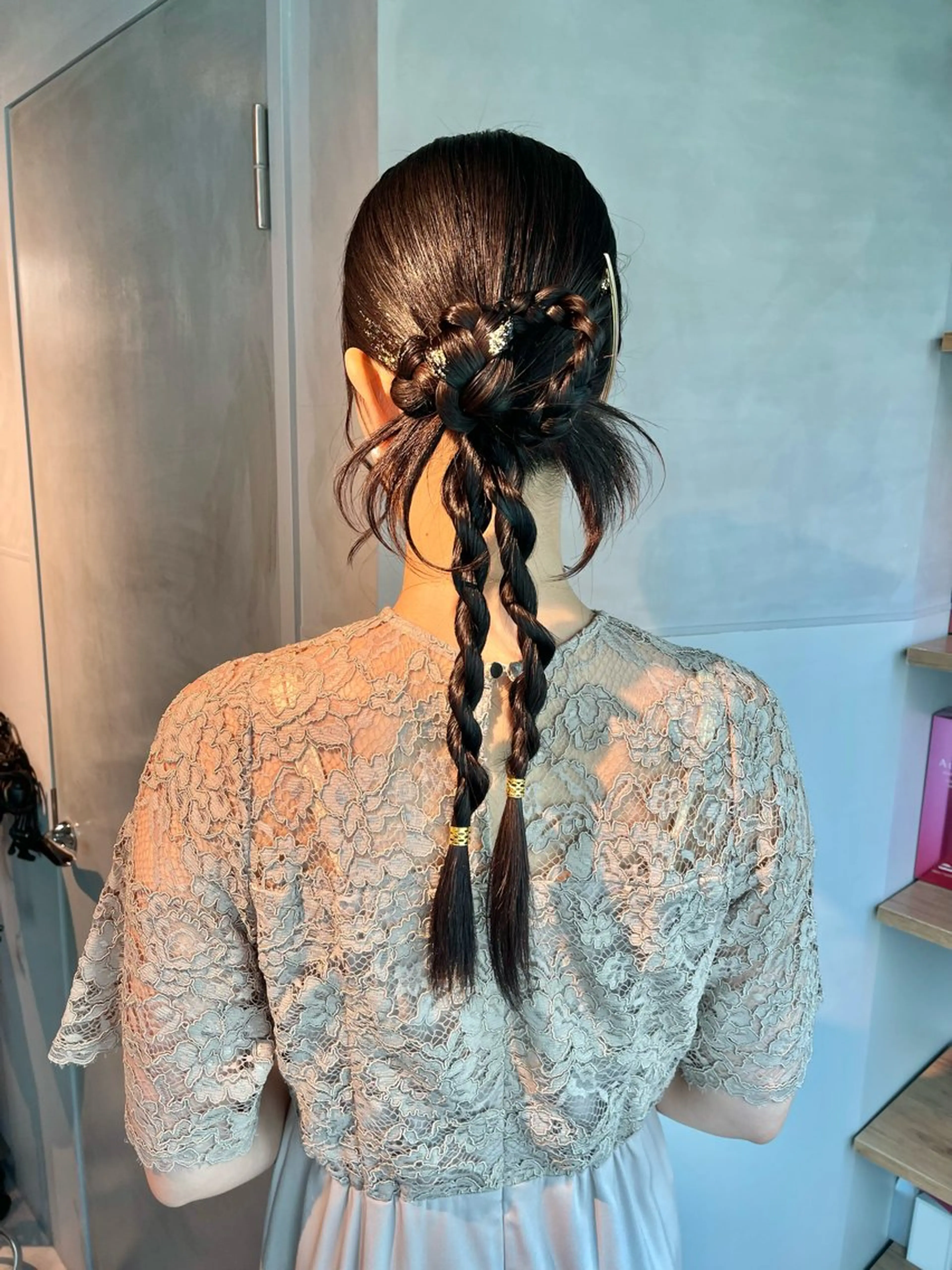 ヘアアレンジ ポニーテール 結婚式・ブライダル 卒業式のヘアスタイル ヘアセット charm《銀座》 ヘアセット/縮毛矯正のヘアスタイル