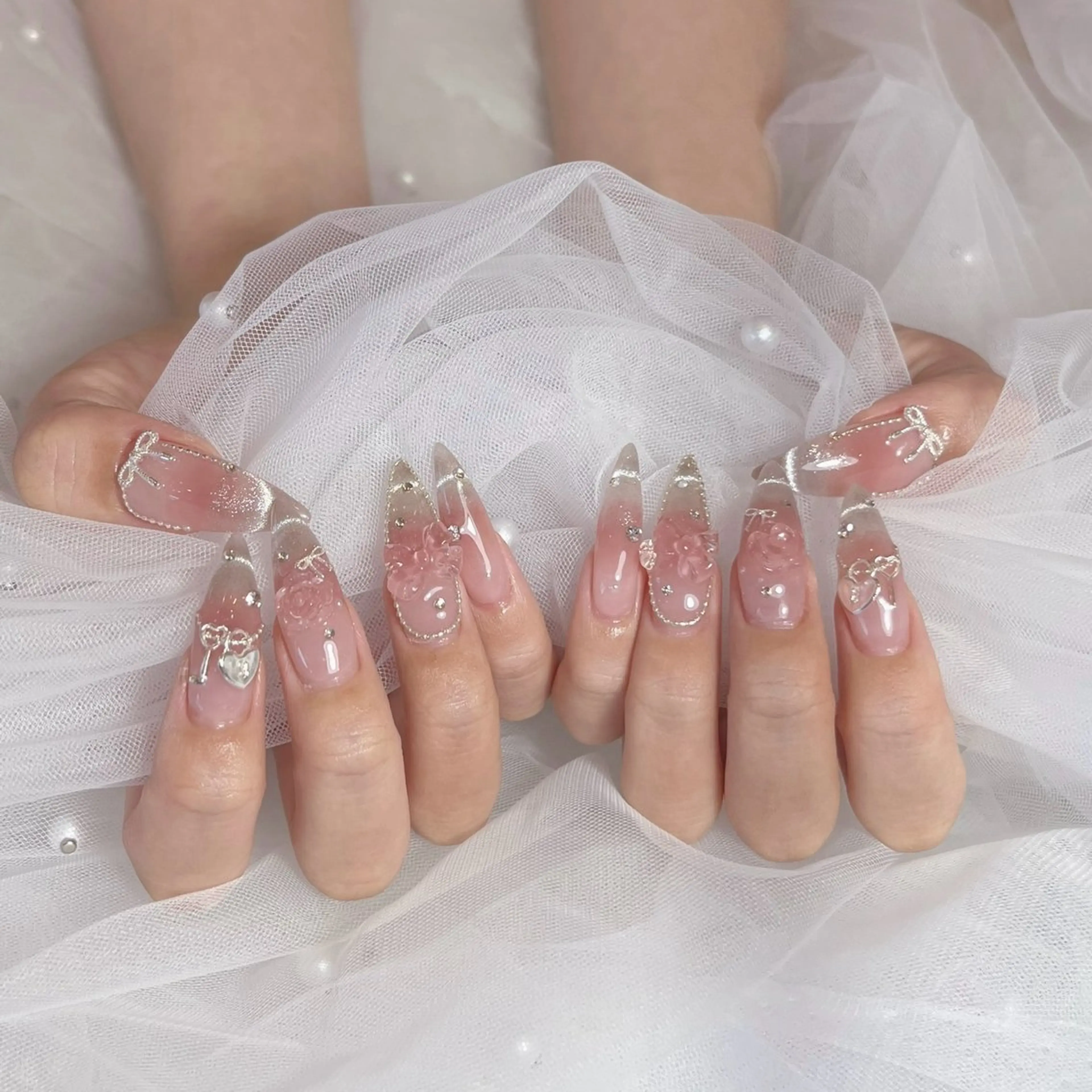 アクリルスカルプ長さだしフルアート💅🏻の写真