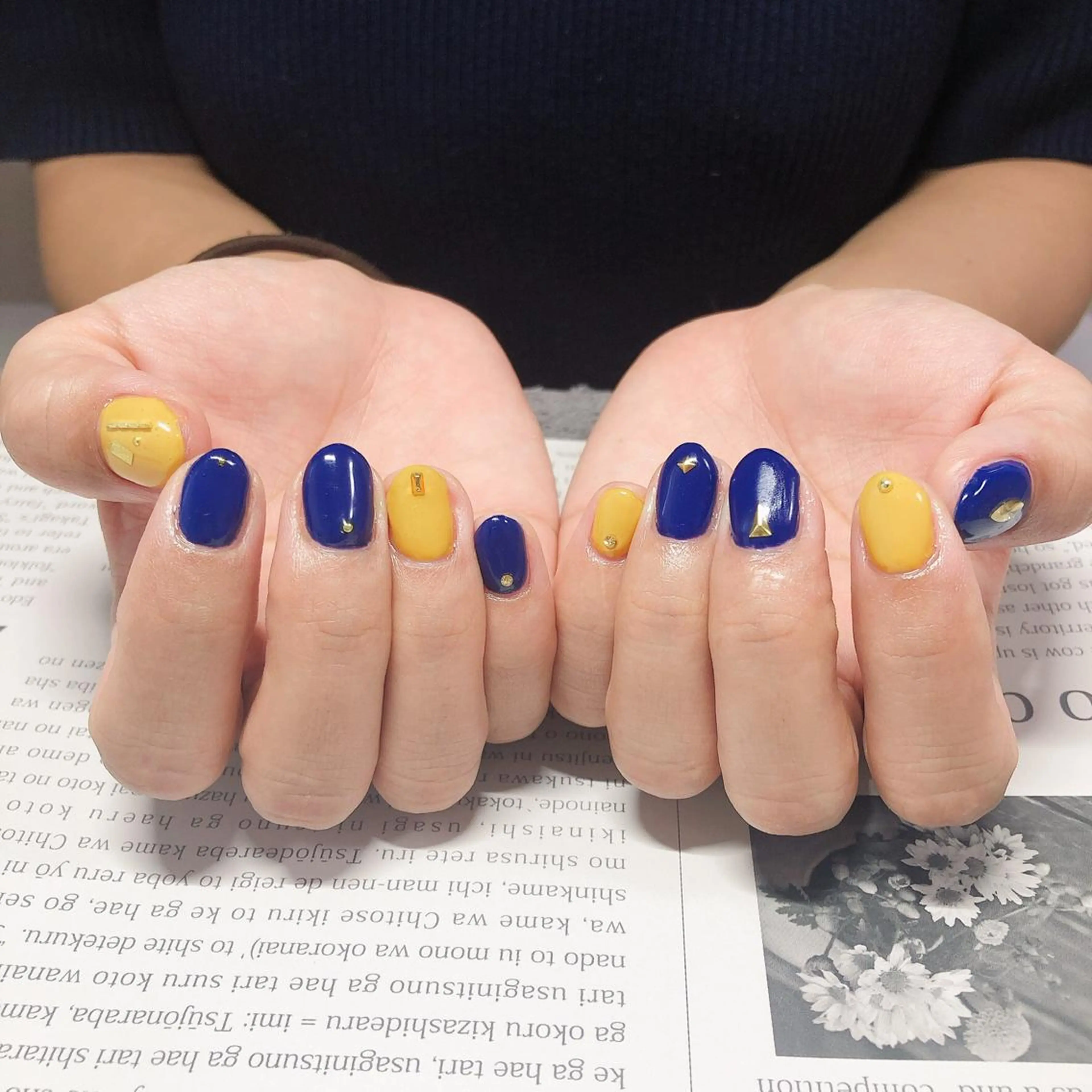 ネイル ネイビー ワンカラーネイル 奥園 良恵のネイルデザイン