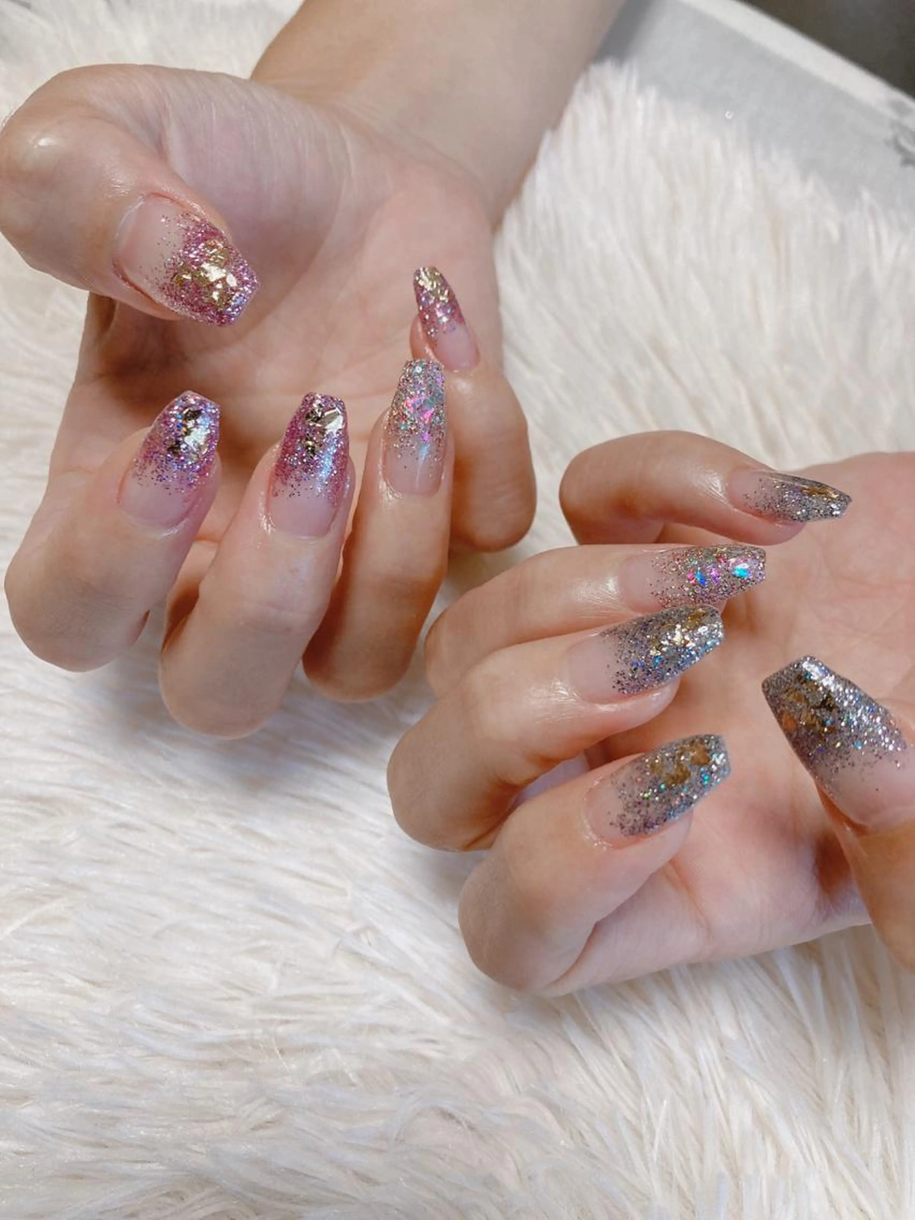 お得🉐キャンペーン中♡ジェルラメグラデーション当店にありますラメの中よりお選びください✨の写真