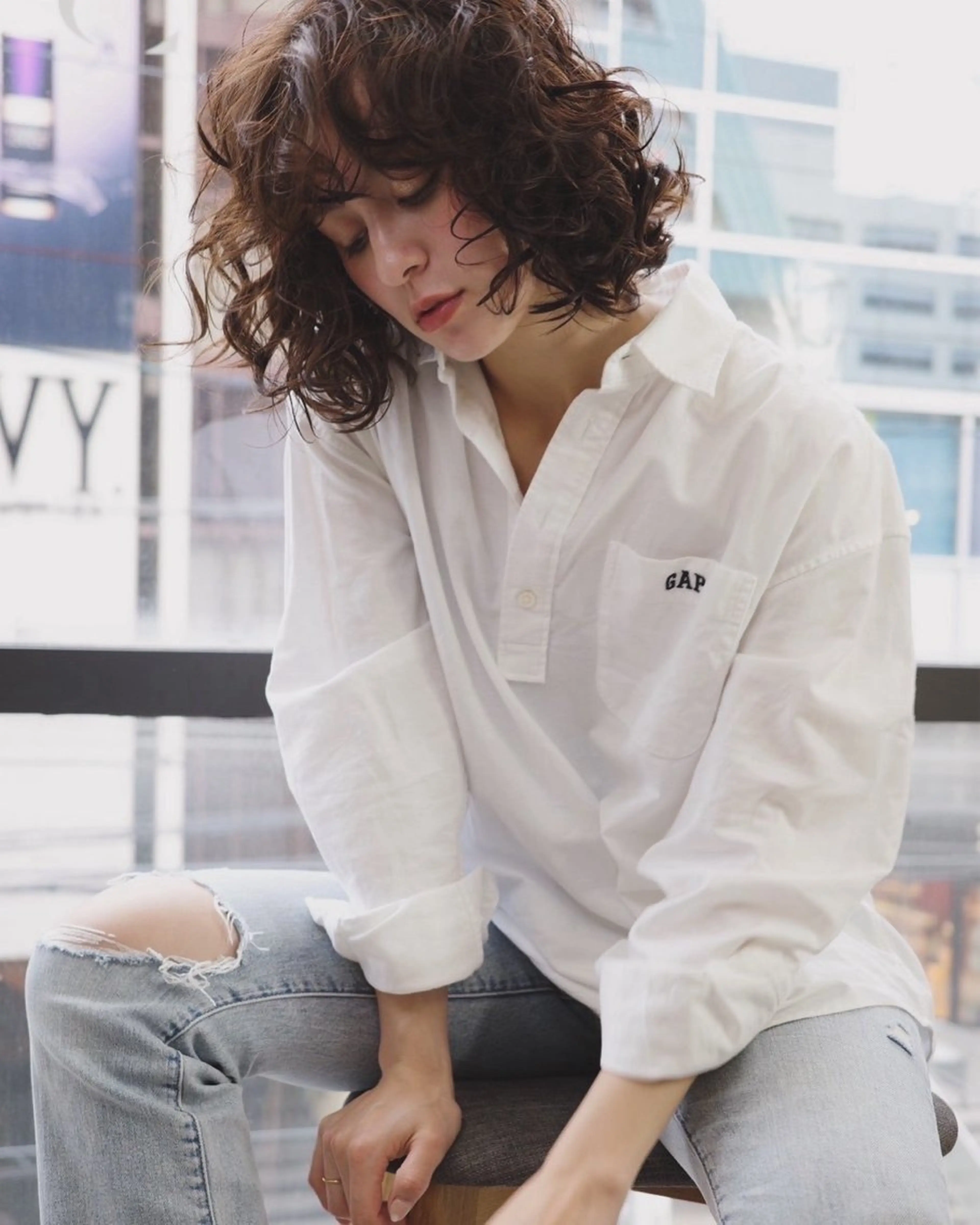 パーマ HAIR&MAKE.sia所属・心斎橋ボブ 好原良真のヘアスタイル