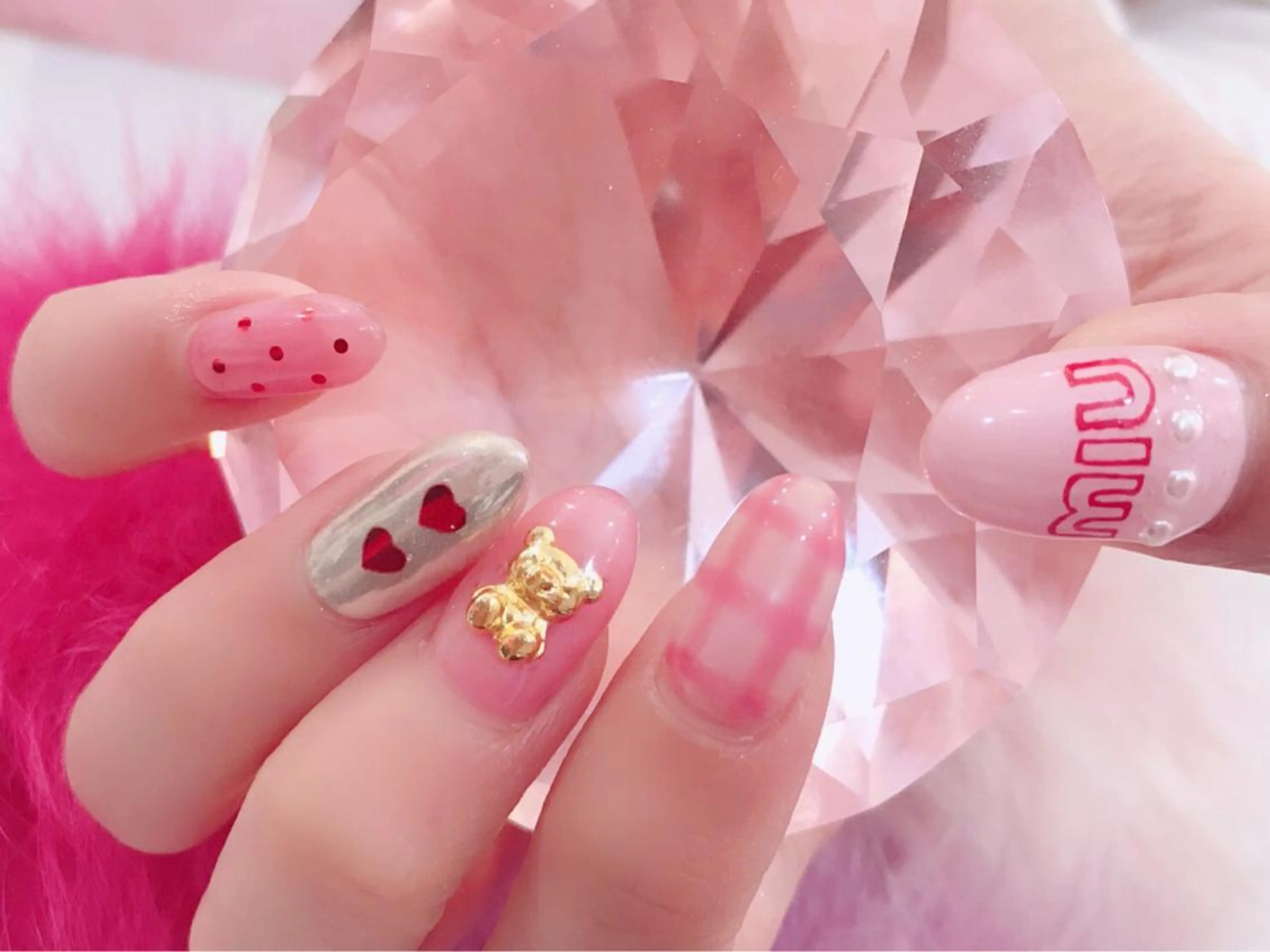 ミディアム カラー メンズ キッズ ネイル ジェルネイル ラメ(グリッター) メンズネイル 持ち込み スカルプネイル NAILSGOGO shibuyaのネイルデザイン