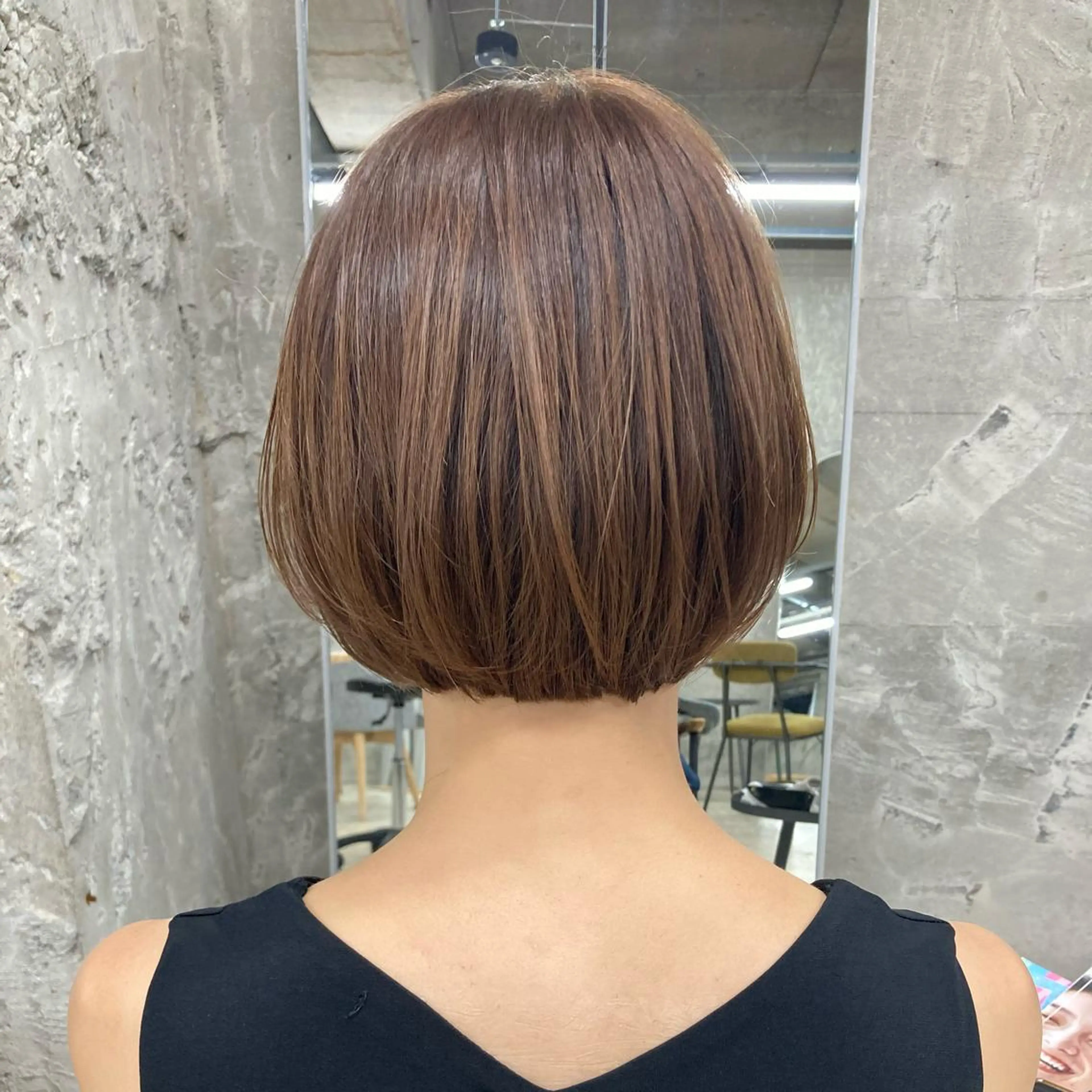 ショート カラー 🟢ウルフ／スパイラ ルパーマ／大西🟢のヘアスタイル