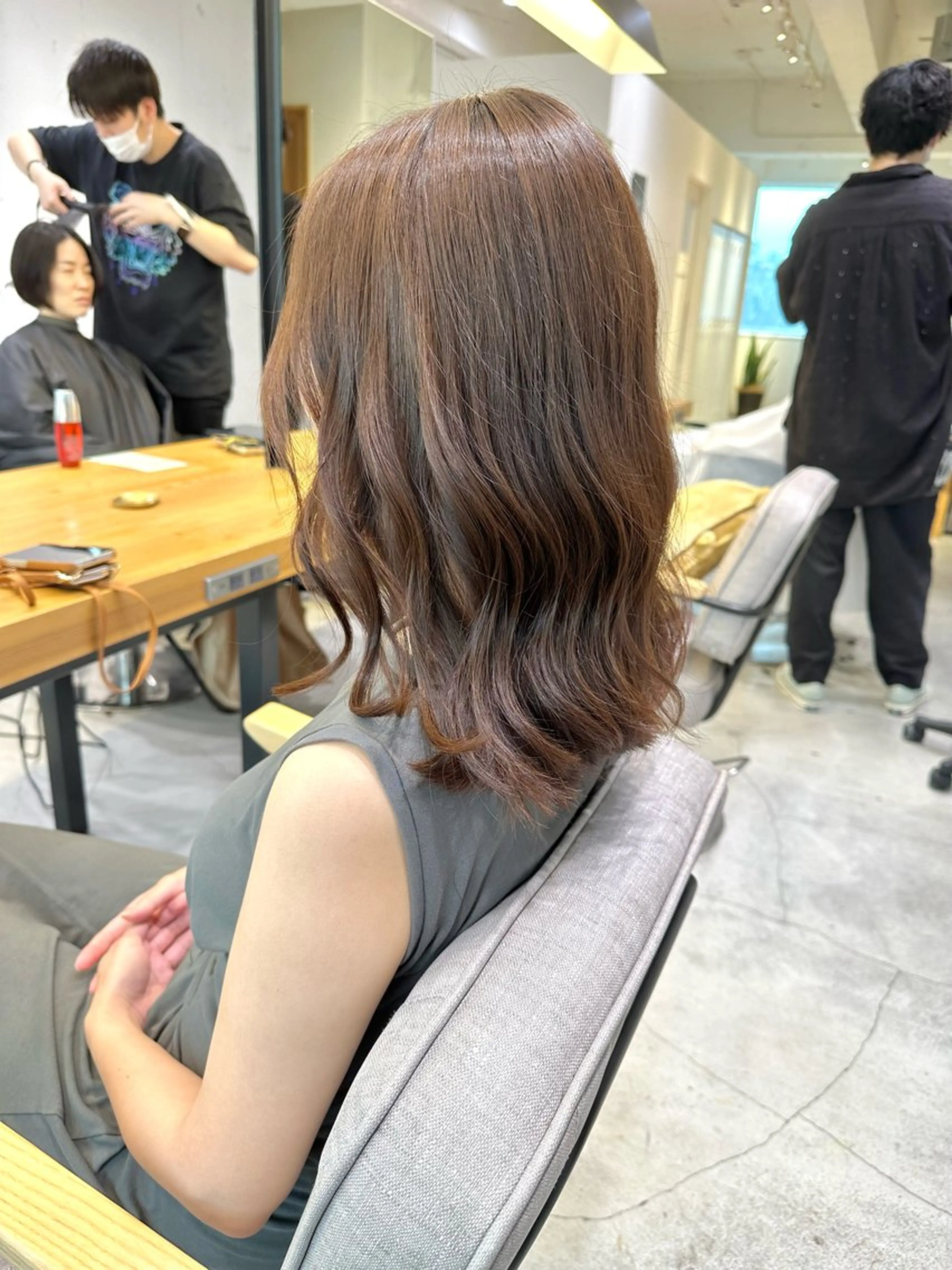 ミディアム カット ヘアカラー トリートメント 上野湧太 髪質改善/艶カラーのヘアスタイル