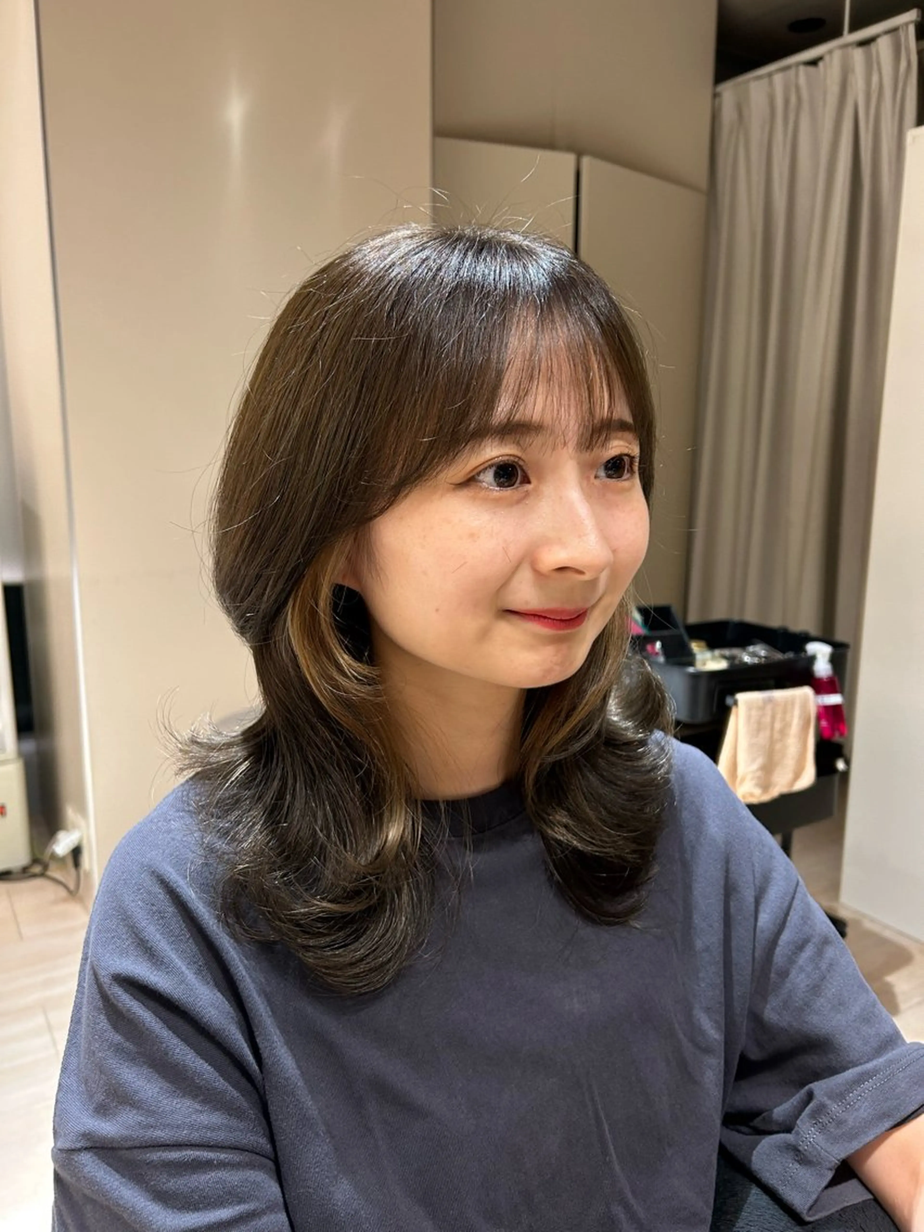 ミディアム カット トリートメント 🎀大竹美侑／顔まわ りカット／レイヤーのヘアスタイル