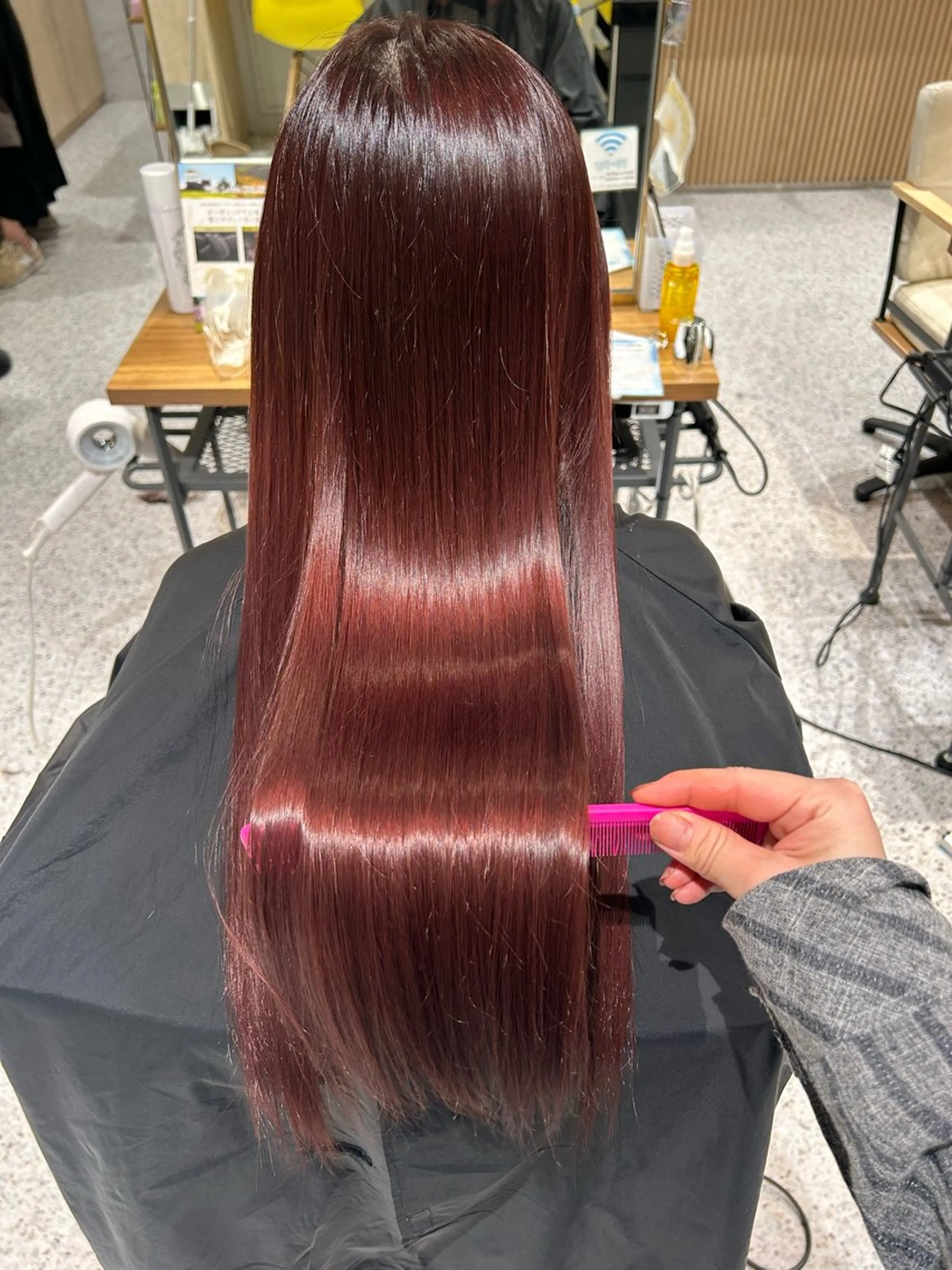 ロング 縮毛矯正 酸性ストレート 縮毛矯正 hair&eye🎀 /momoKaのマツエク・マツパデザイン