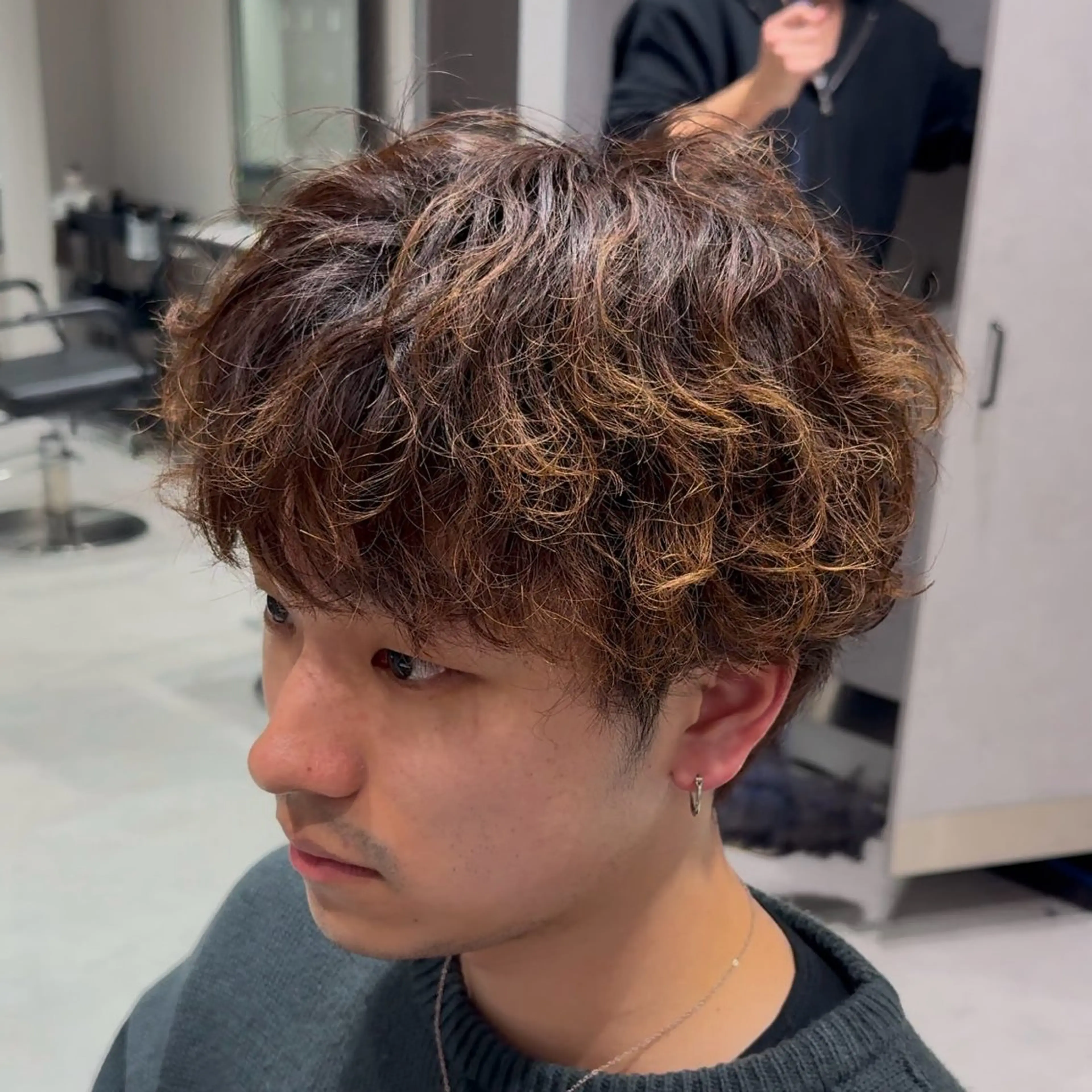 パーマ 曲がる縮毛/カルマパ ーマ/池袋/横村大全のヘアスタイル