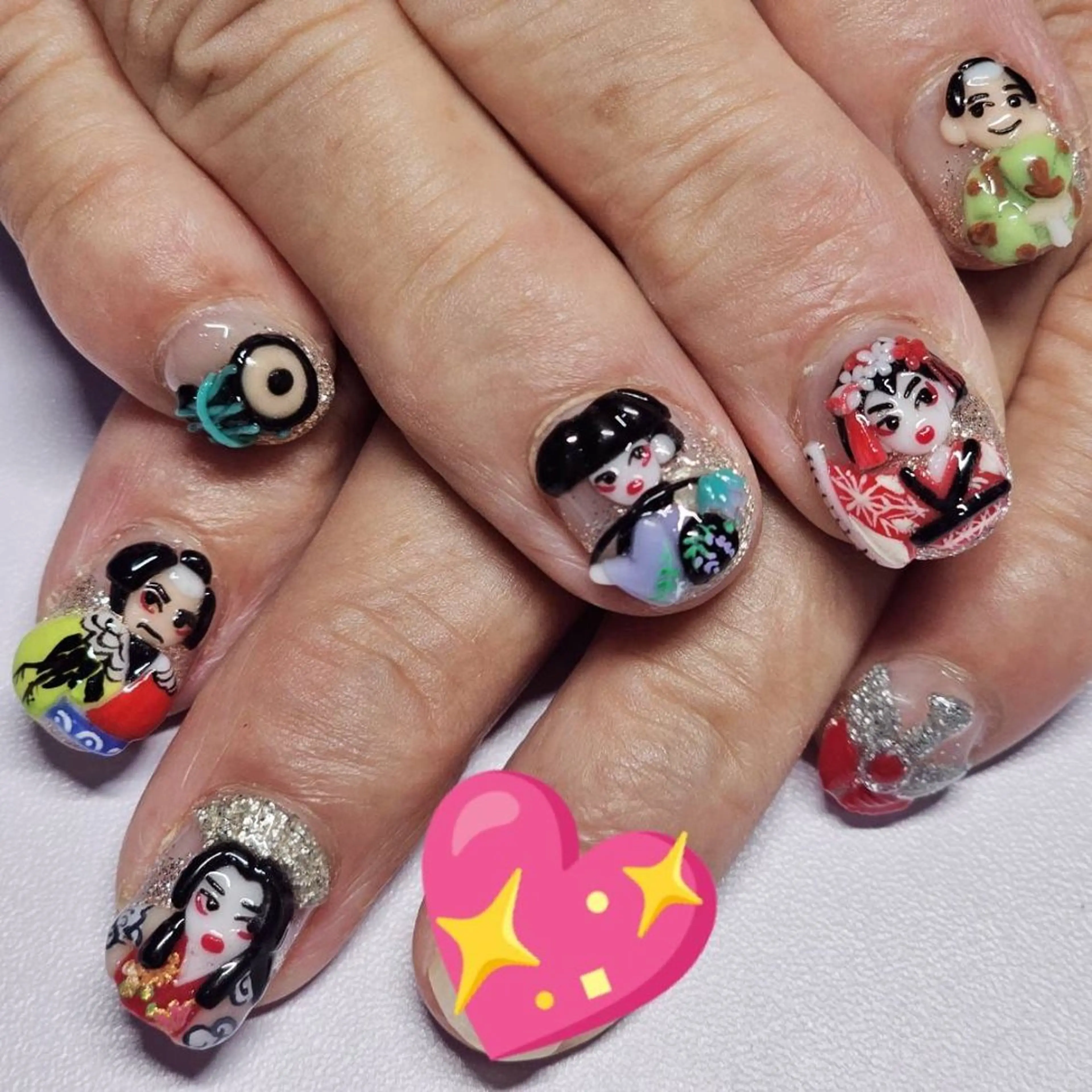 ネイル アートネイル グラデーション ラメ(グリッター) シルバー ハンドネイル よしだ ひろきのネイルデザイン