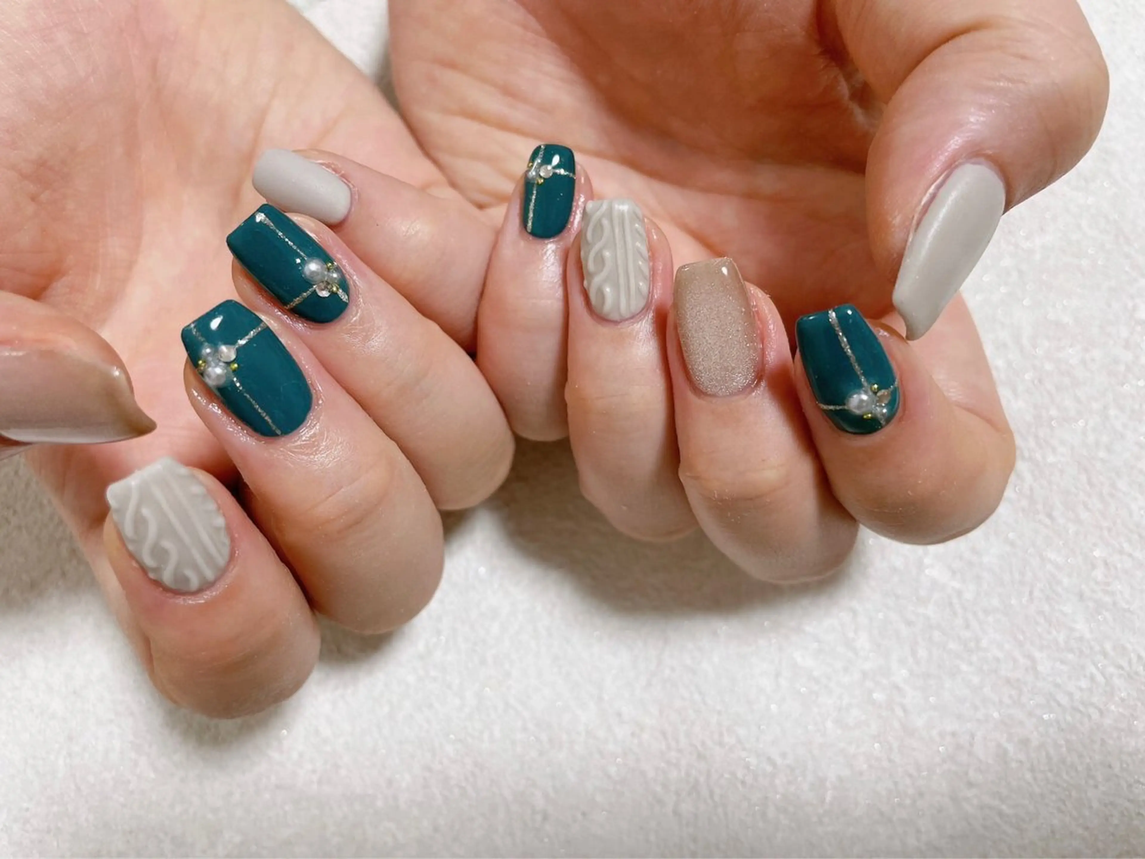 ネイル オーロラネイル フットネイル フレンチネイル ジェルネイル 韓国ネイル kiki nail 二子玉川のネイルデザイン