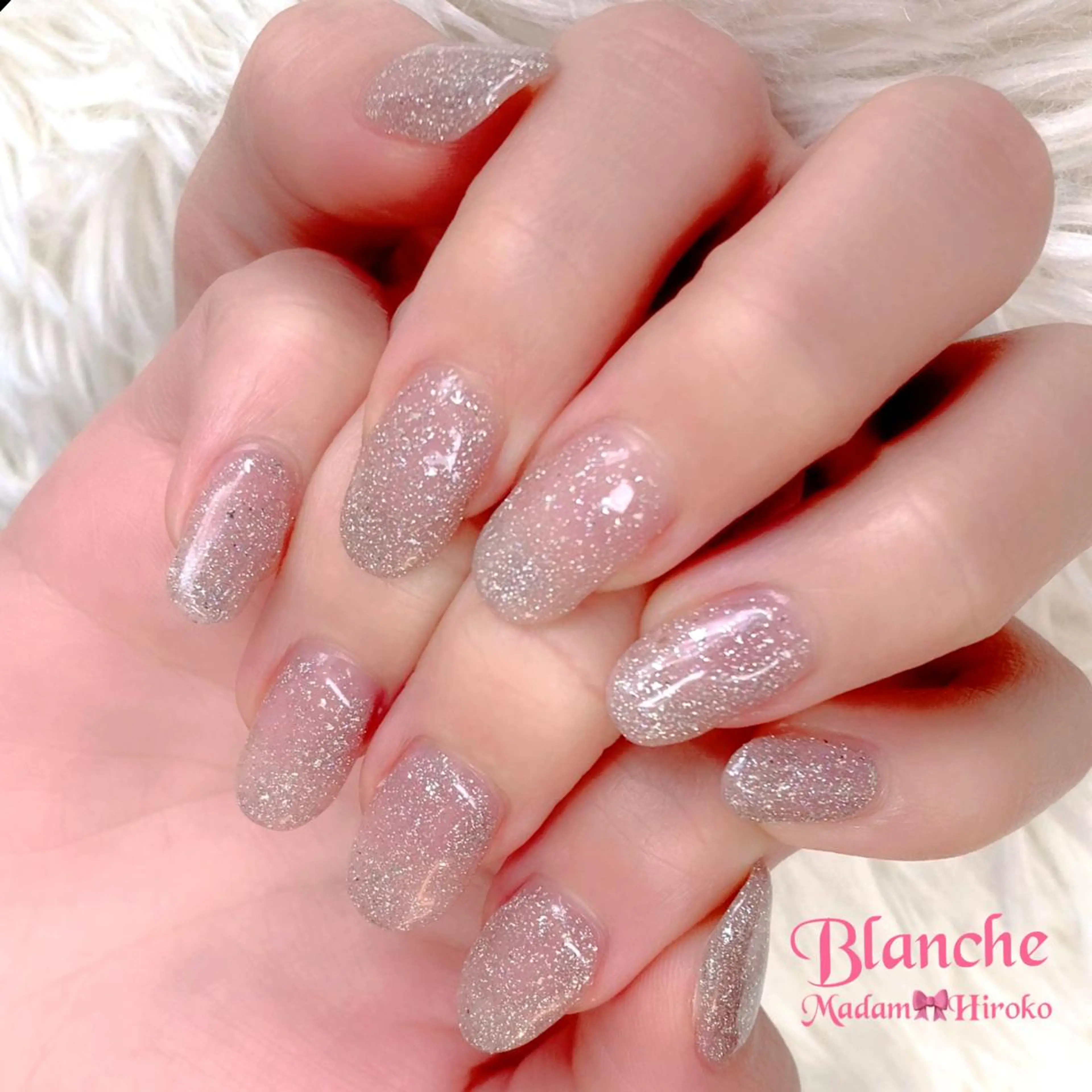 ネイル フラッシュネイル ラメ(グリッター) ピンク Lianネイル 寛子Lianのネイルデザイン