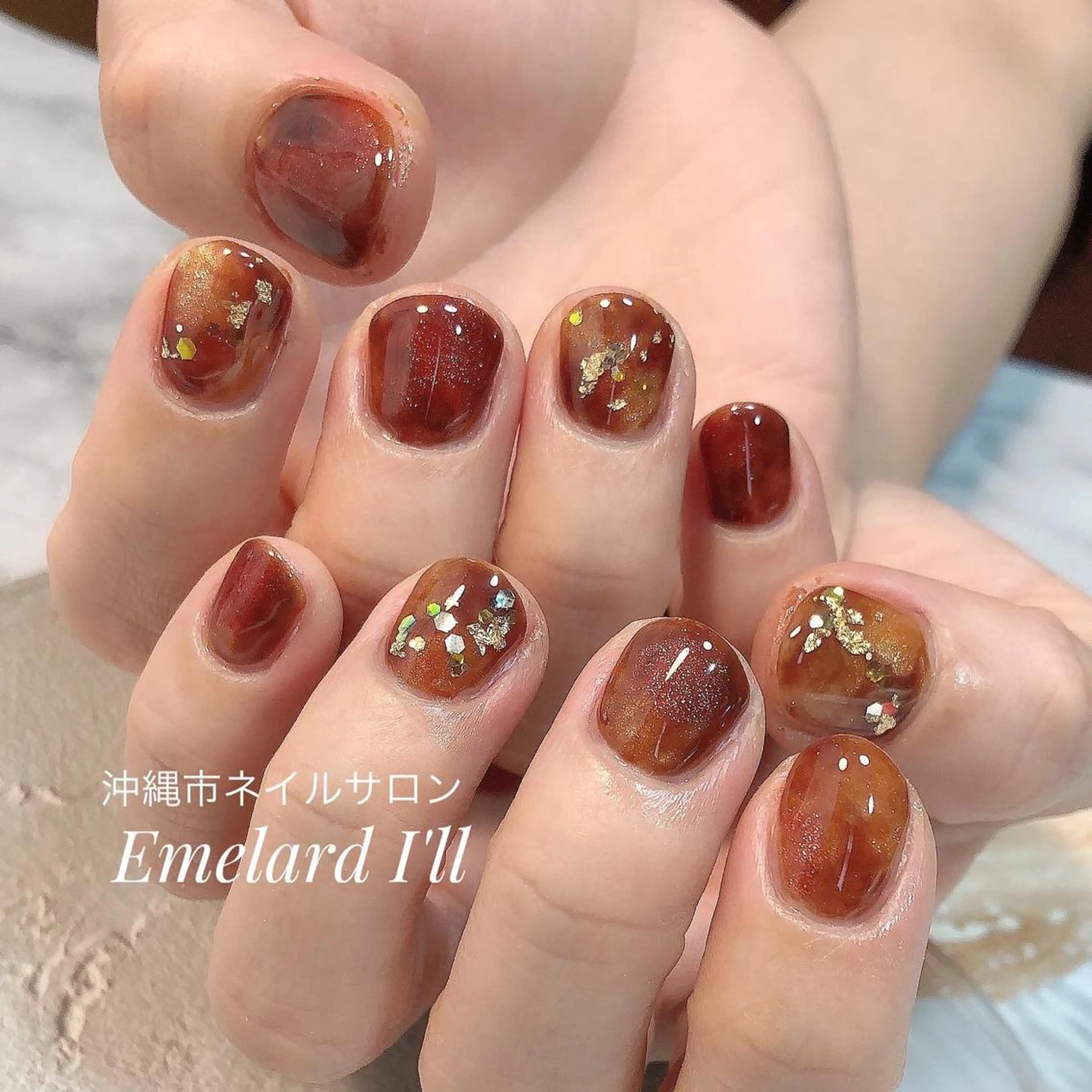 ネイル マグネットネイル 沖縄市ネイルサロン エメラルドアイルのネイルデザイン