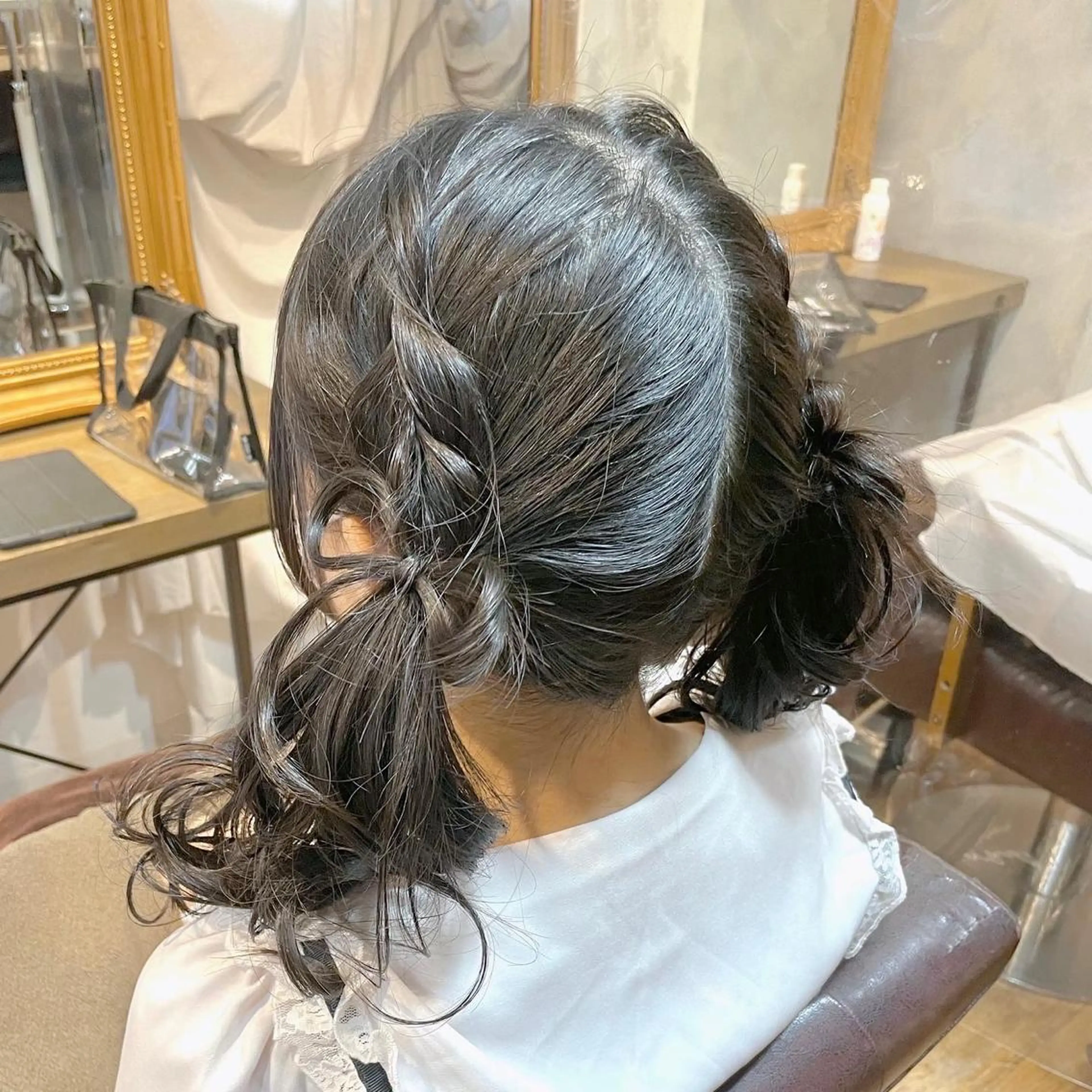 セミロング ヘアアレンジ カット ヘアセット 💖透明感カラー💖 坂本万由子のヘアスタイル
