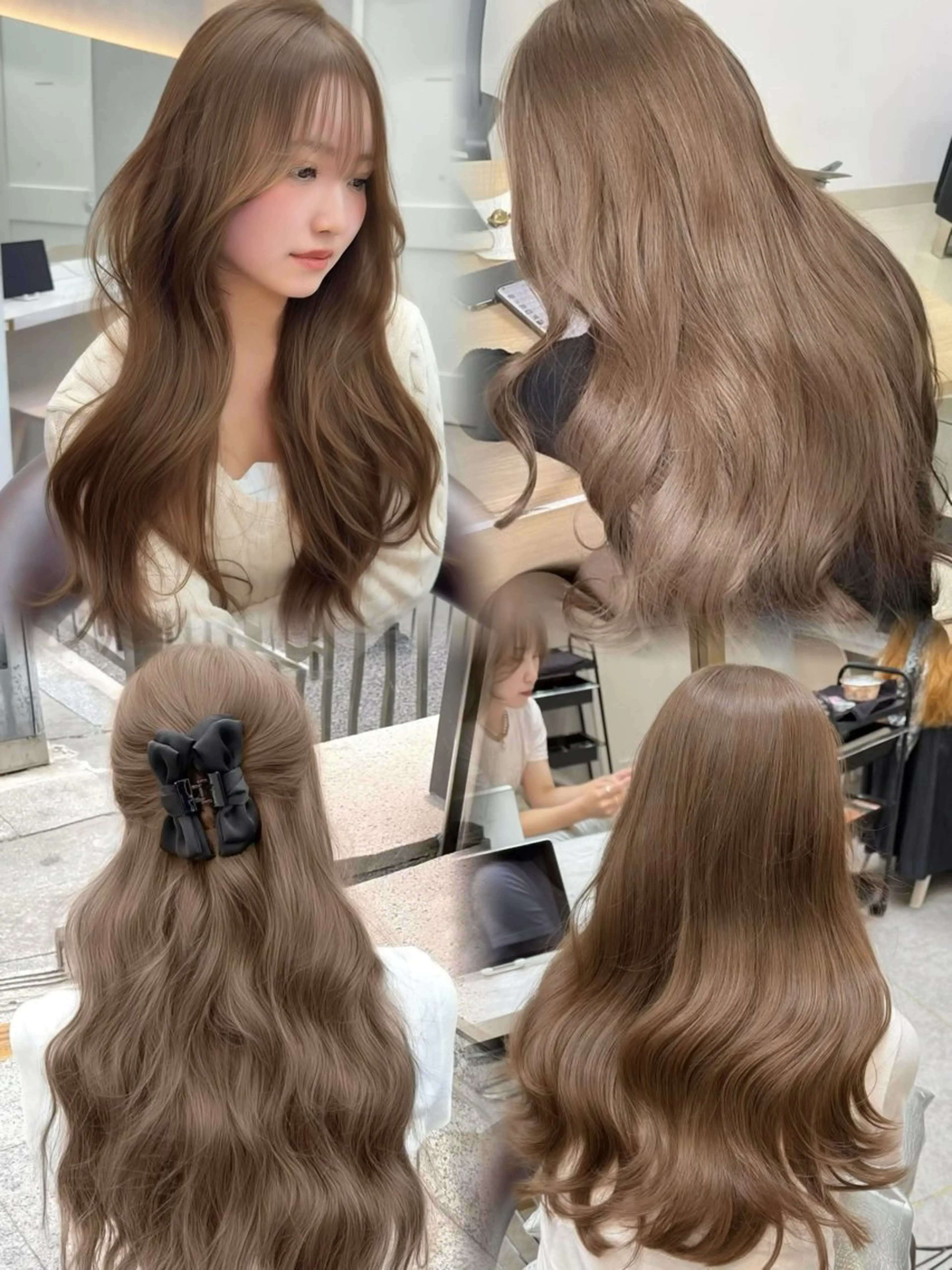 セミロング カラー カット ヘアカラー トリートメント ダブルカラー 韓国レイヤーKYONのヘアスタイル