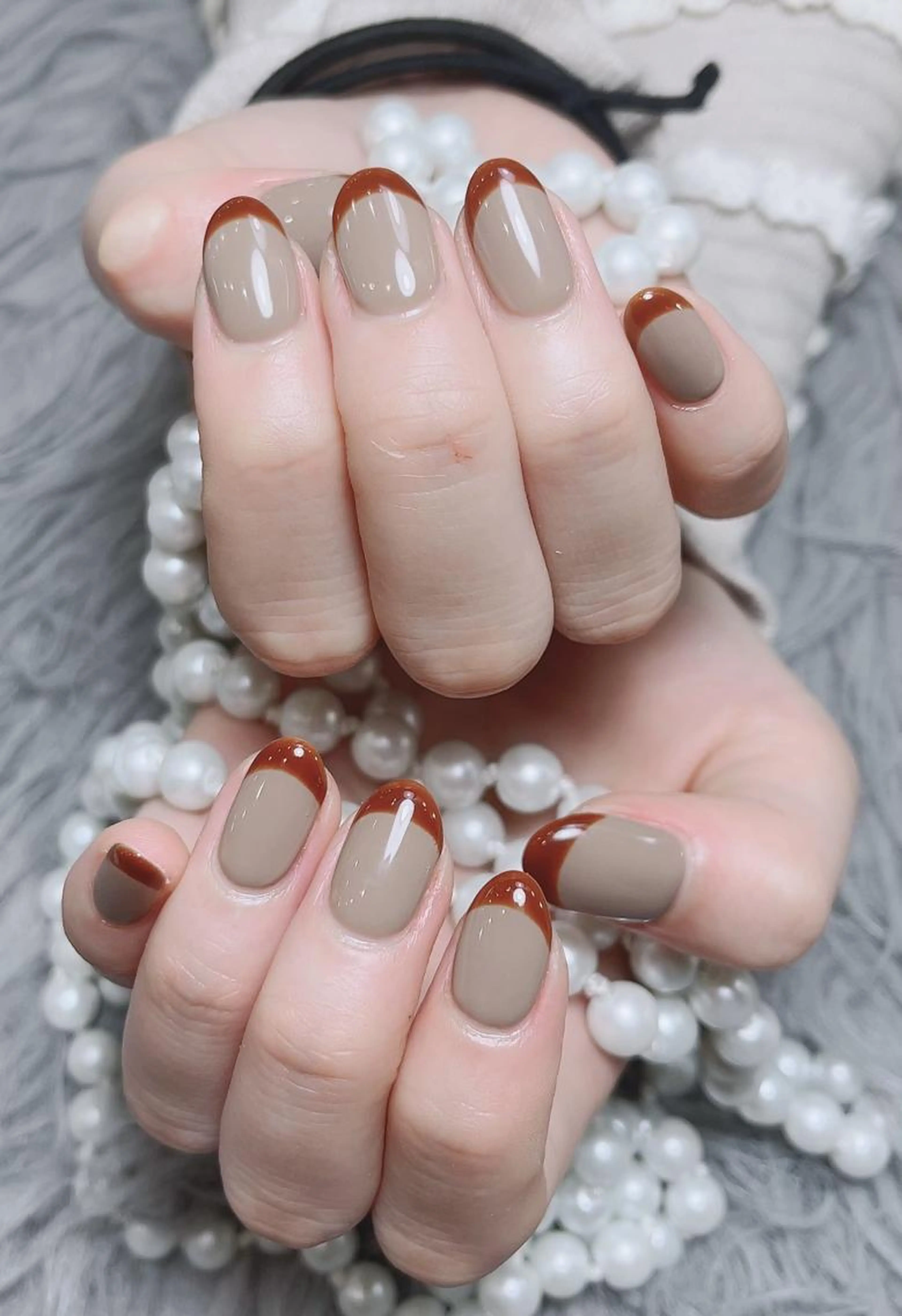 オフなしカラグラ/フレンチ(ジェルオフあり+500円)の写真