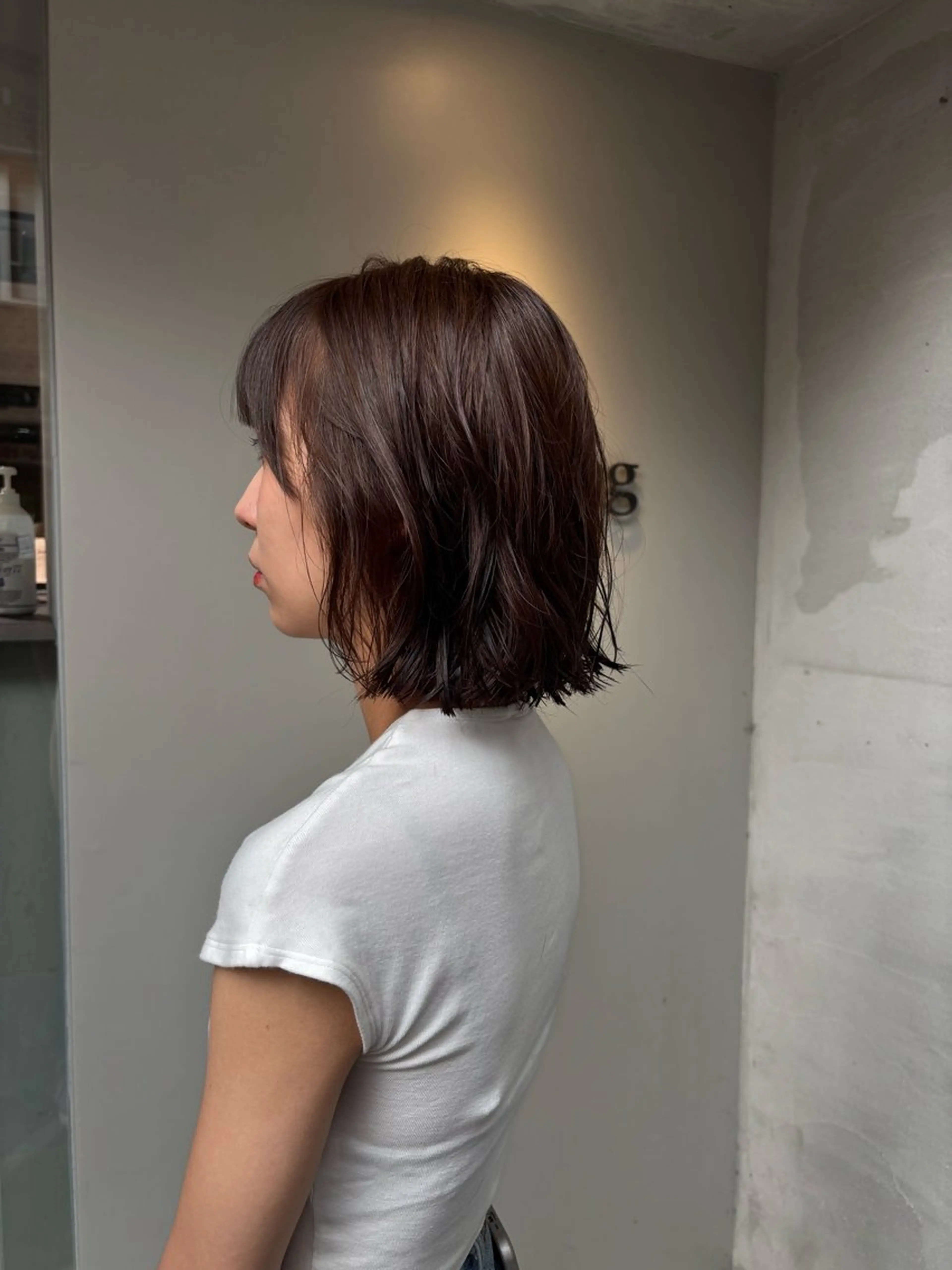 ミディアム Ashe　oleng所属・オモヤ ウタノのヘアスタイル