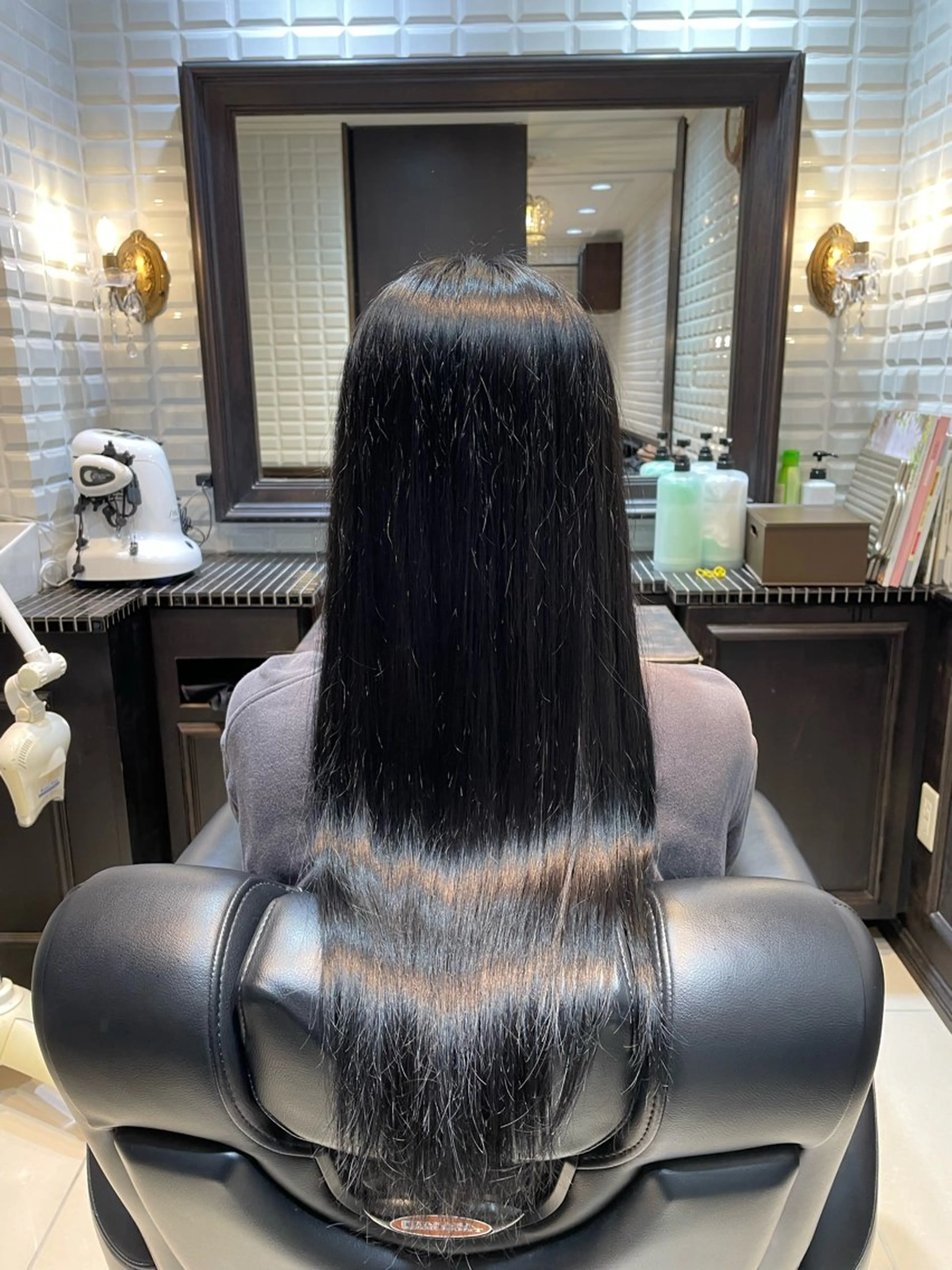 ロング カラー 波巻き、ツイスト パーマモデル募集中のヘアスタイル