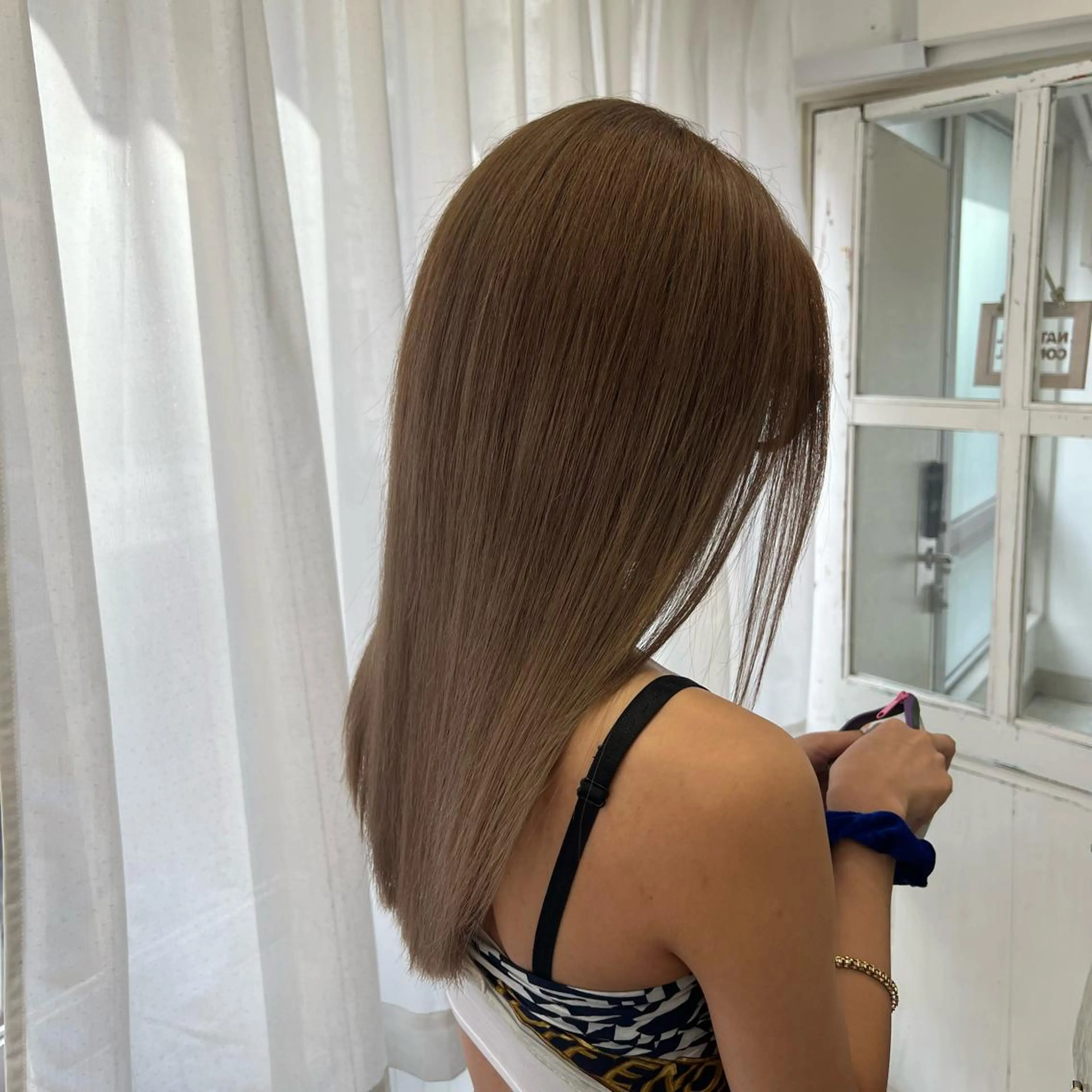 セミロング カラー グレージュ トリートメント ていねい技術No.1 🌈諏訪 健太のヘアスタイル