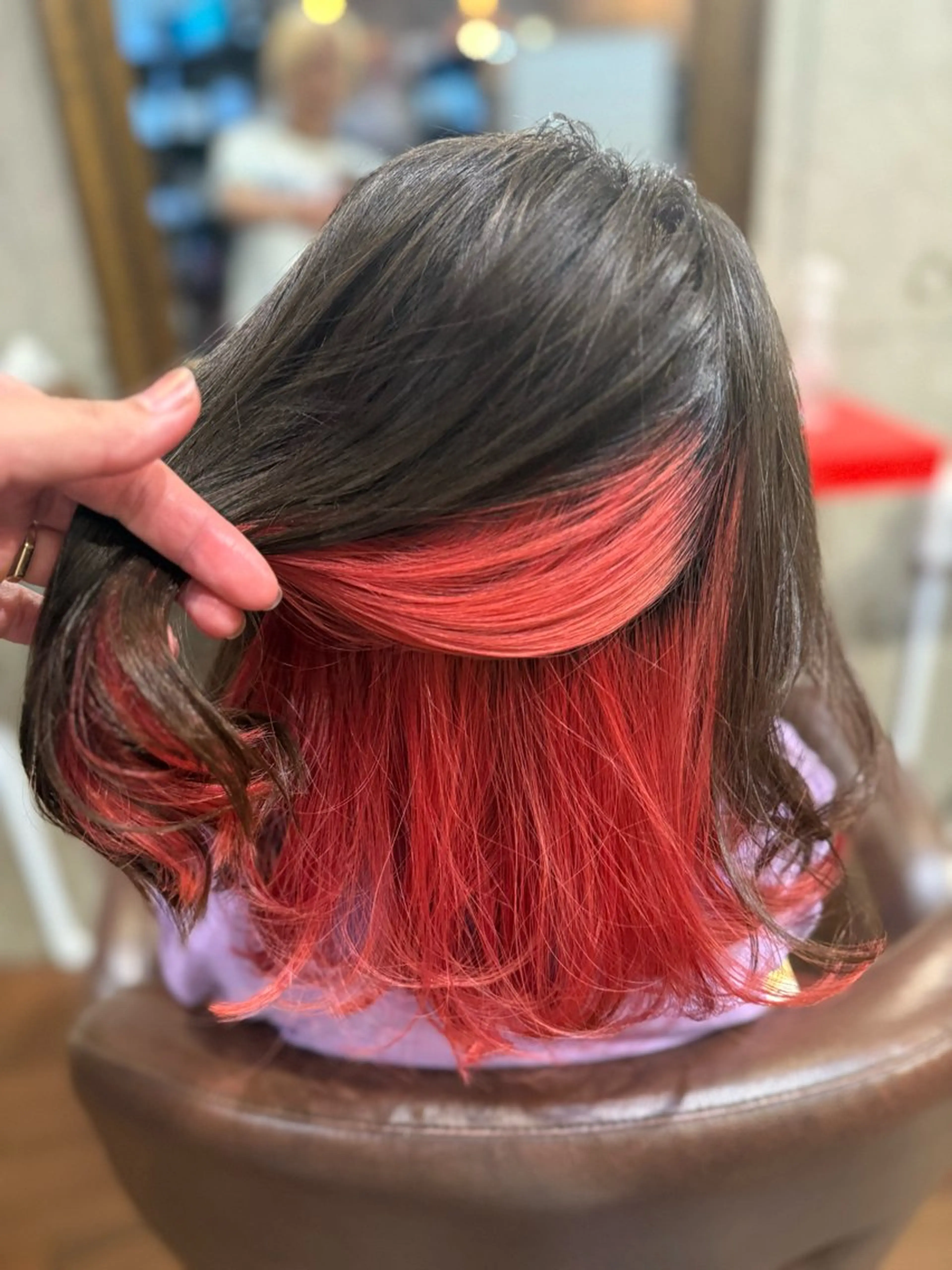 セミロング カラー キッズ インナーカラー ヘアカラー 1+unplus所属・高杉 愛のヘアスタイル