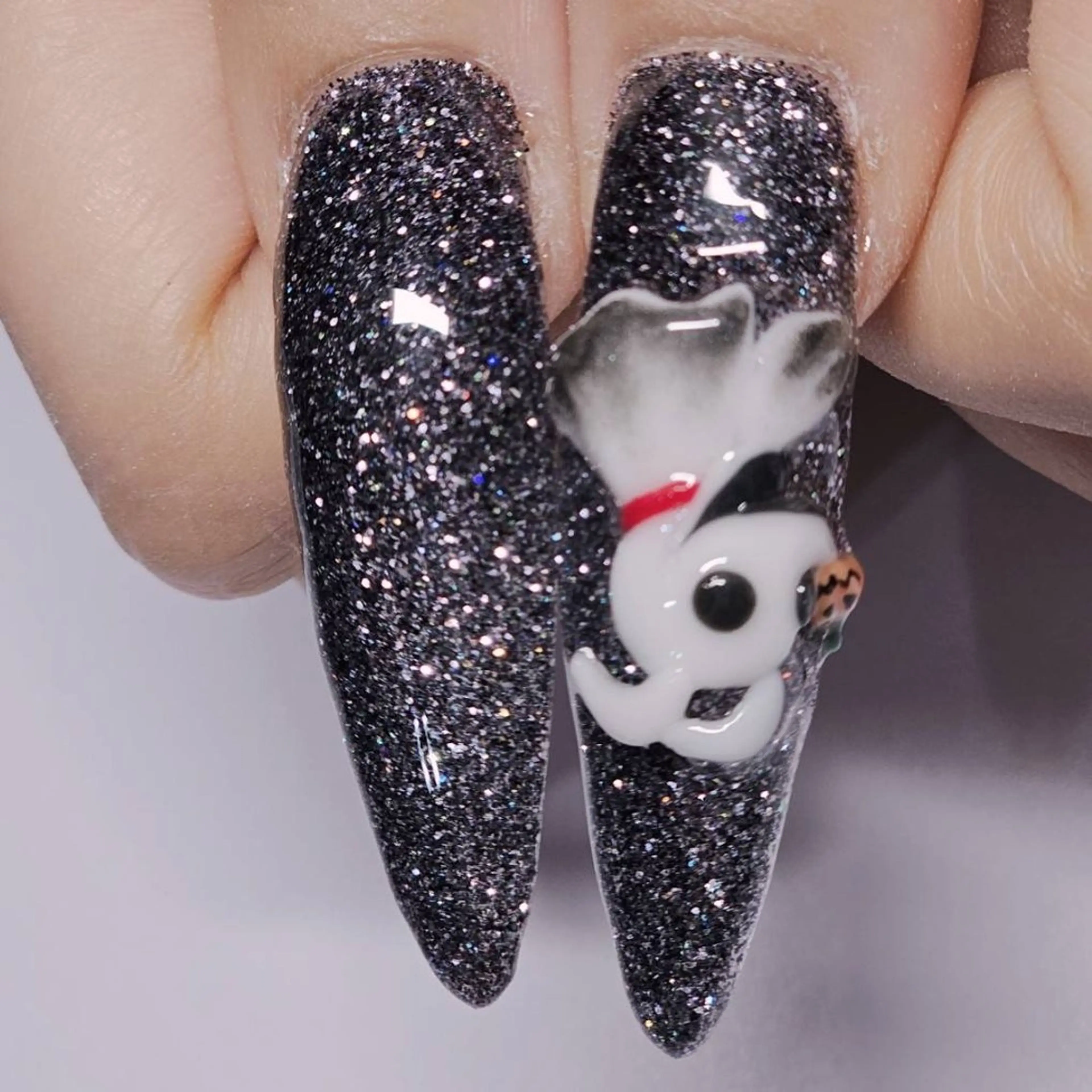 ネイル アートネイル ラメ(グリッター) 冬ネイル クリスマス ハンドネイル よしだ ひろきのネイルデザイン