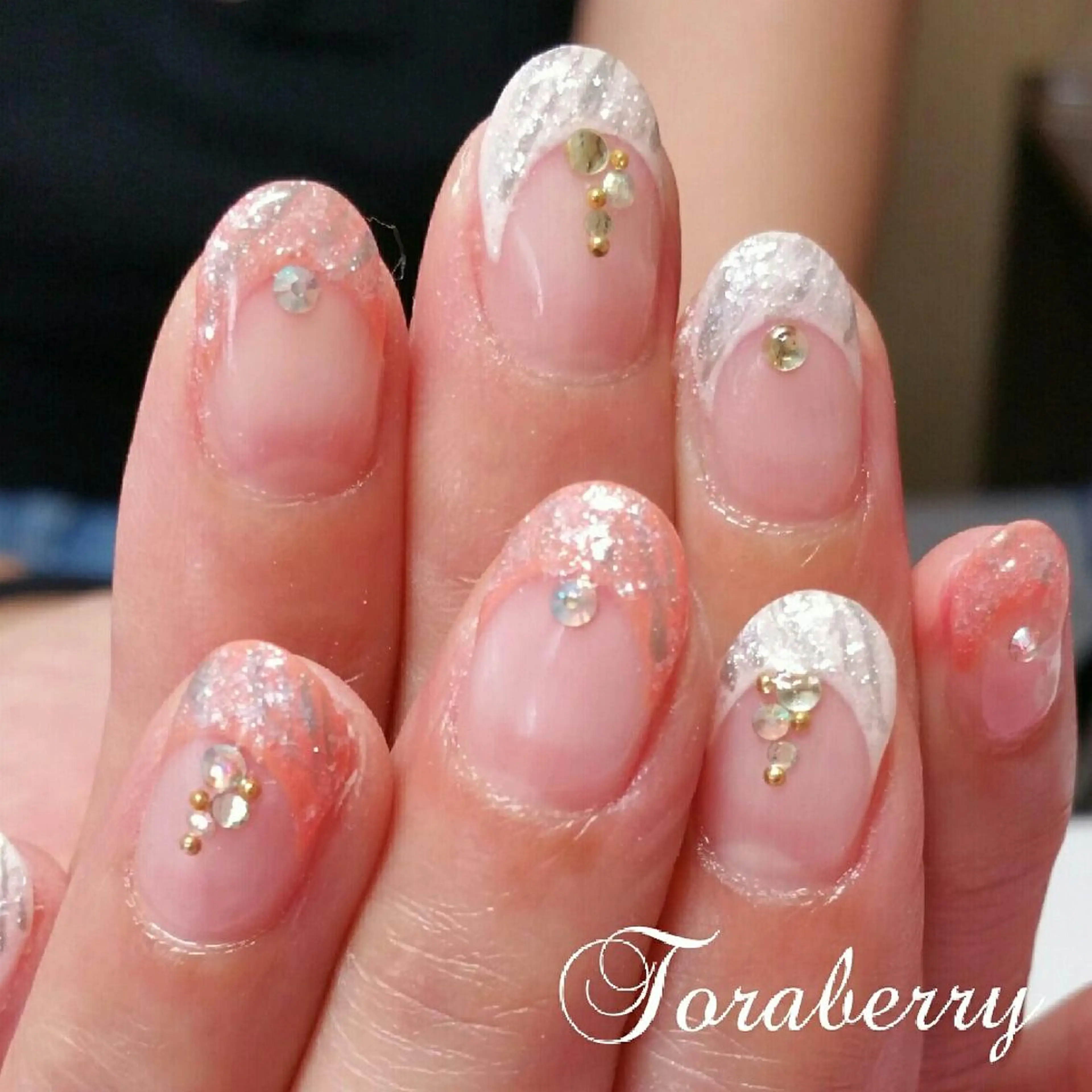 ネイル フレンチネイル 大理石ネイル(マーブル) ネイリスト なつみのネイルデザイン