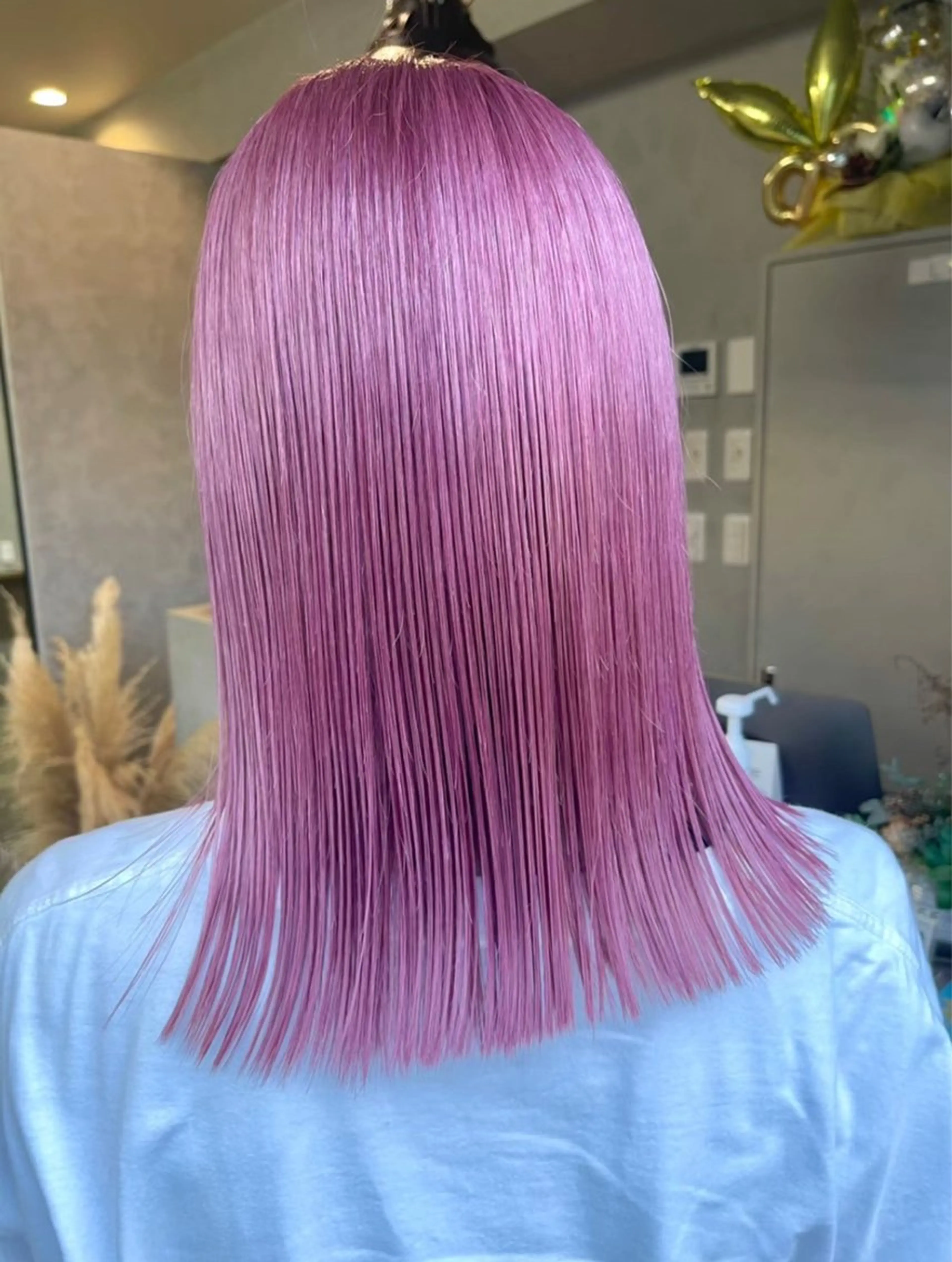 カラー ヘアカラー 博多ブリーチ× 透明感/縮毛矯正のヘアスタイル